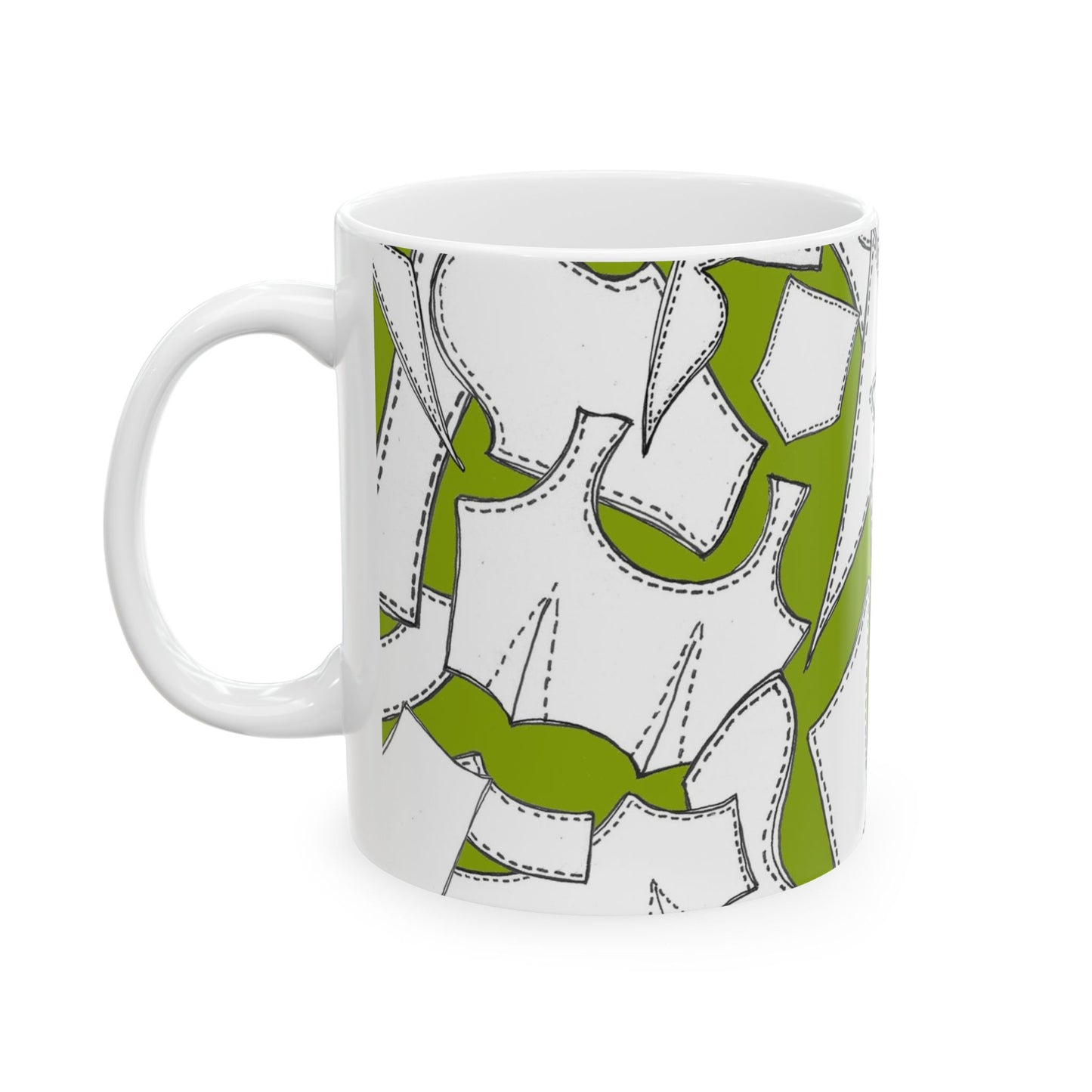 Pattern Pieces Chartreuse Cup
