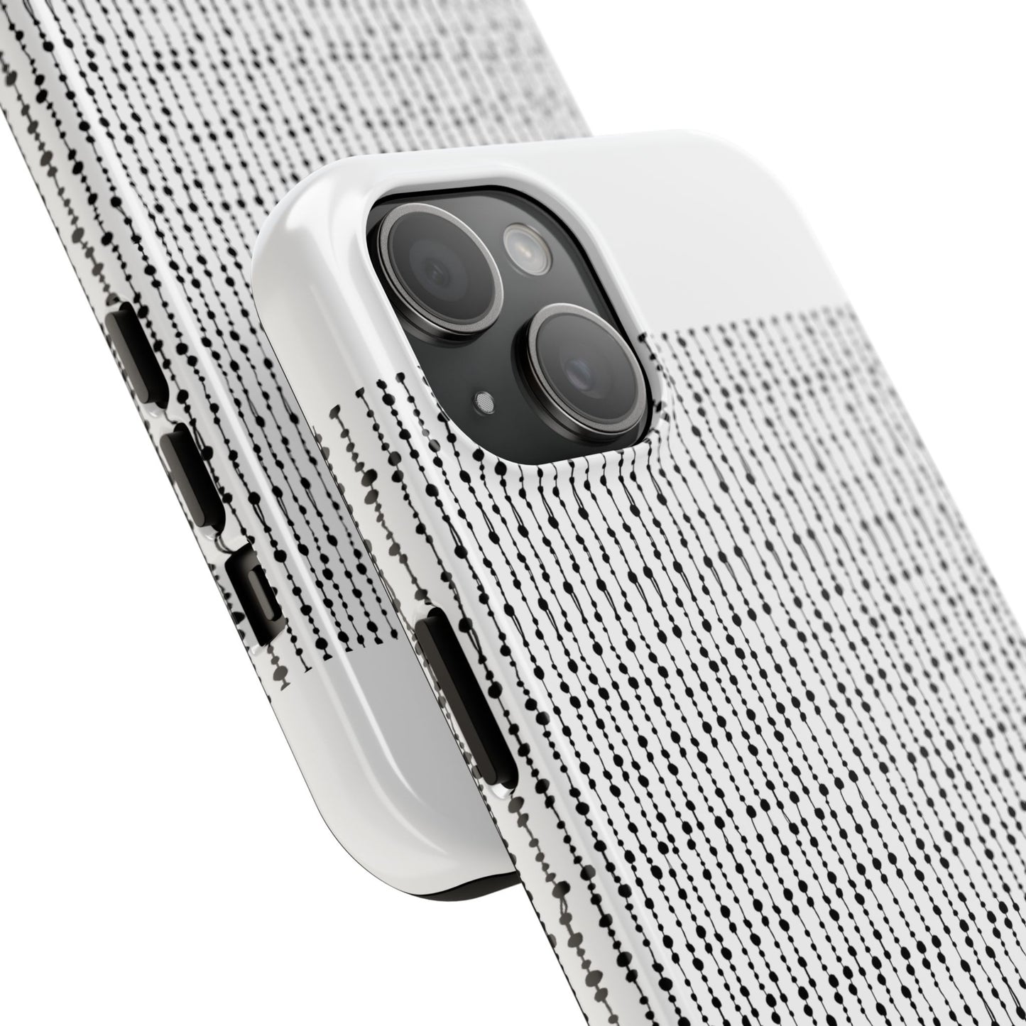 Beaded Curtain White / Black Phone Case