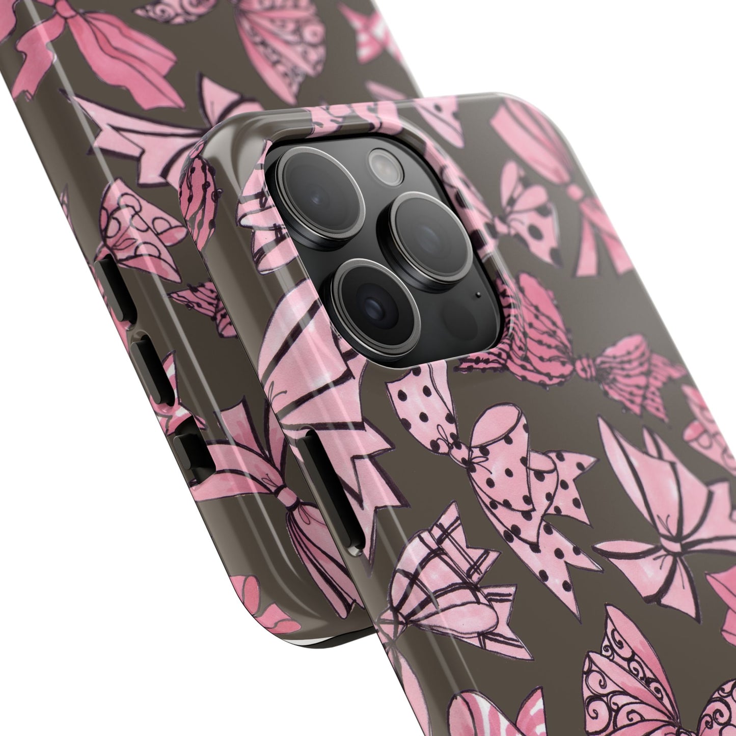 Blushing Bows Mocha Phone Case