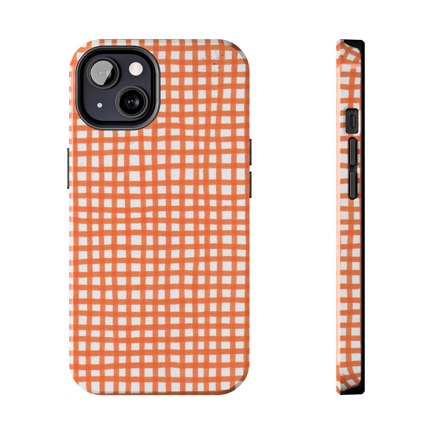 Chipper Check Orange Phone Case
