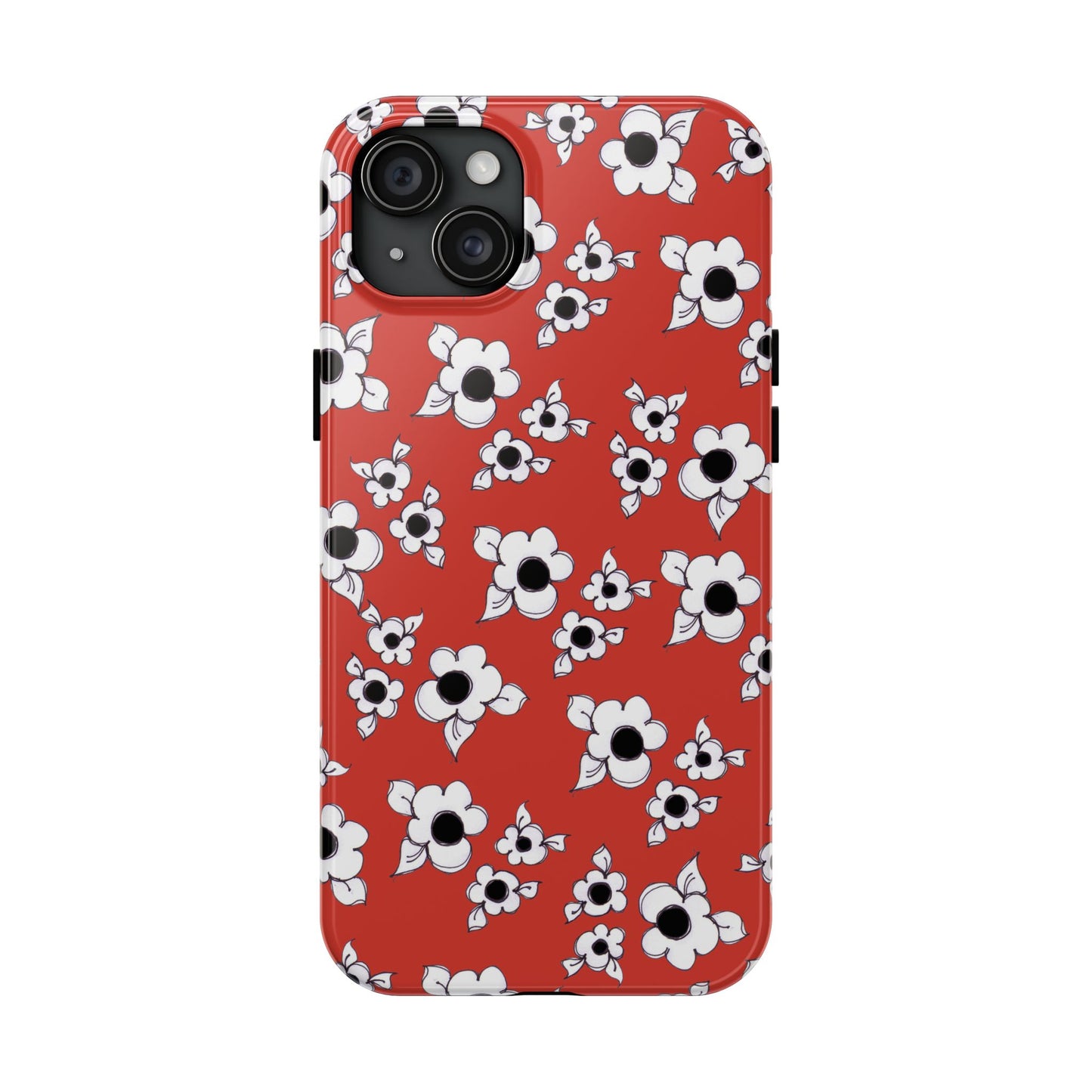 Daisy Cluster Red / Black Phone Case