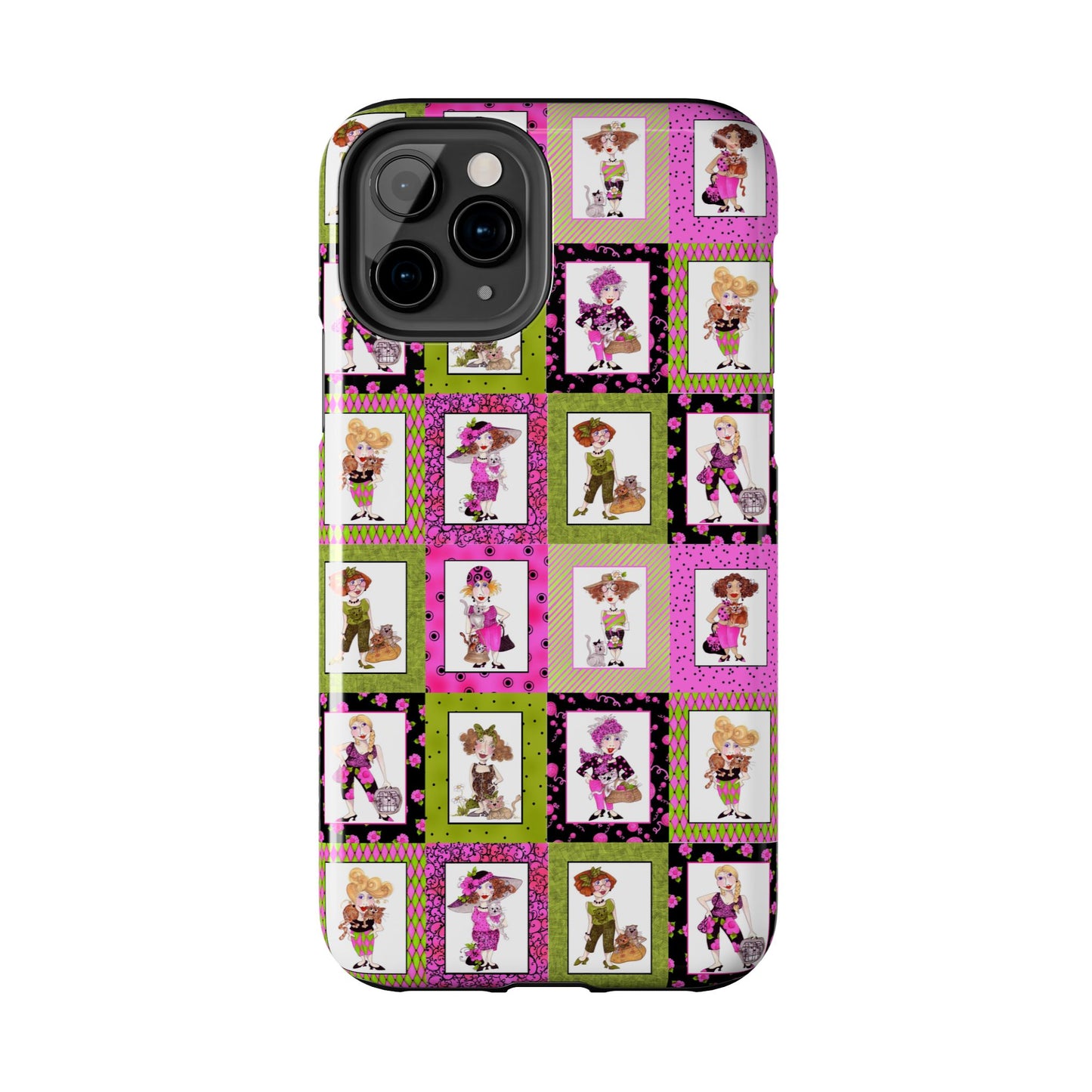 Cat Ladies Cerise Phone Case