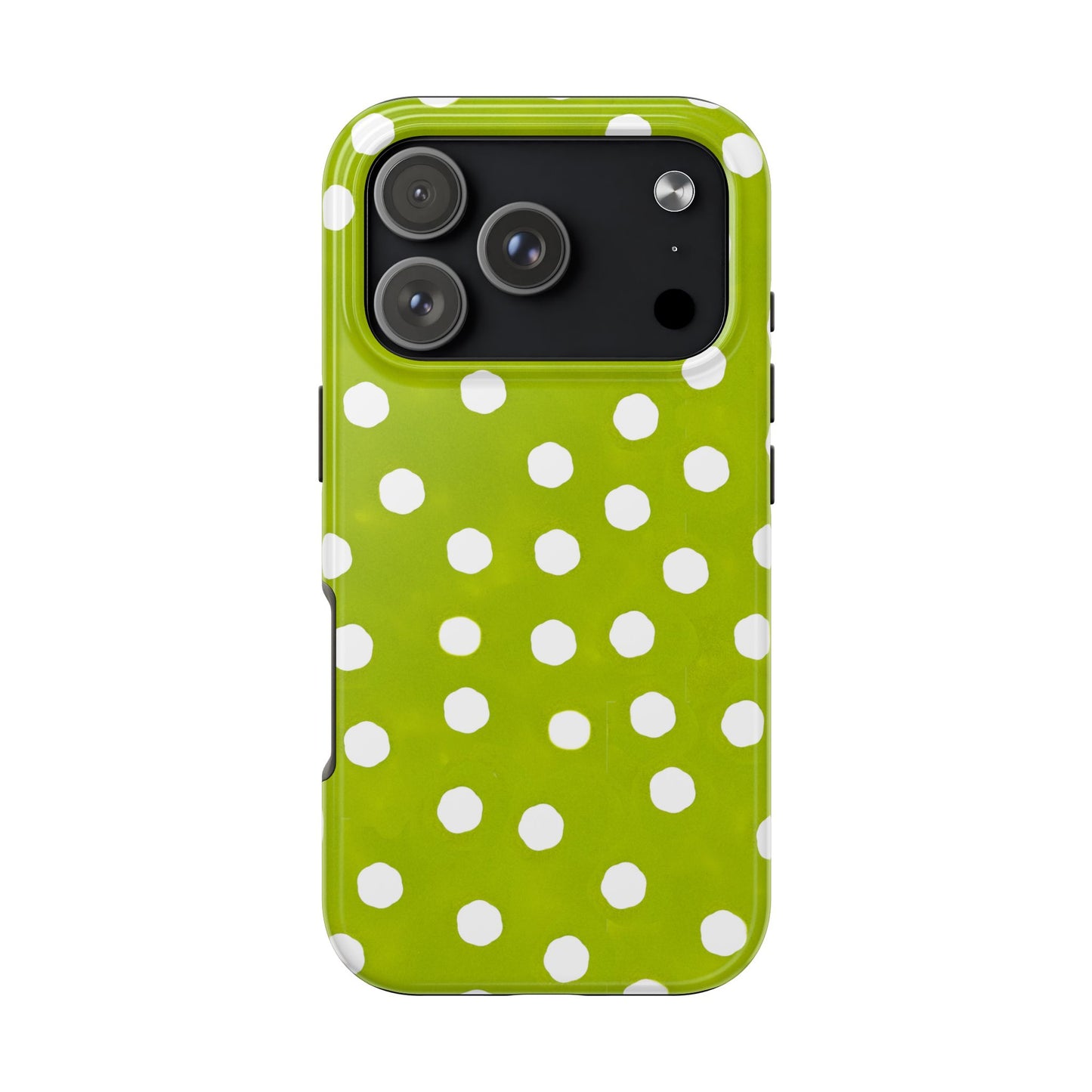 Jumbo Dots Green / White Phone Case
