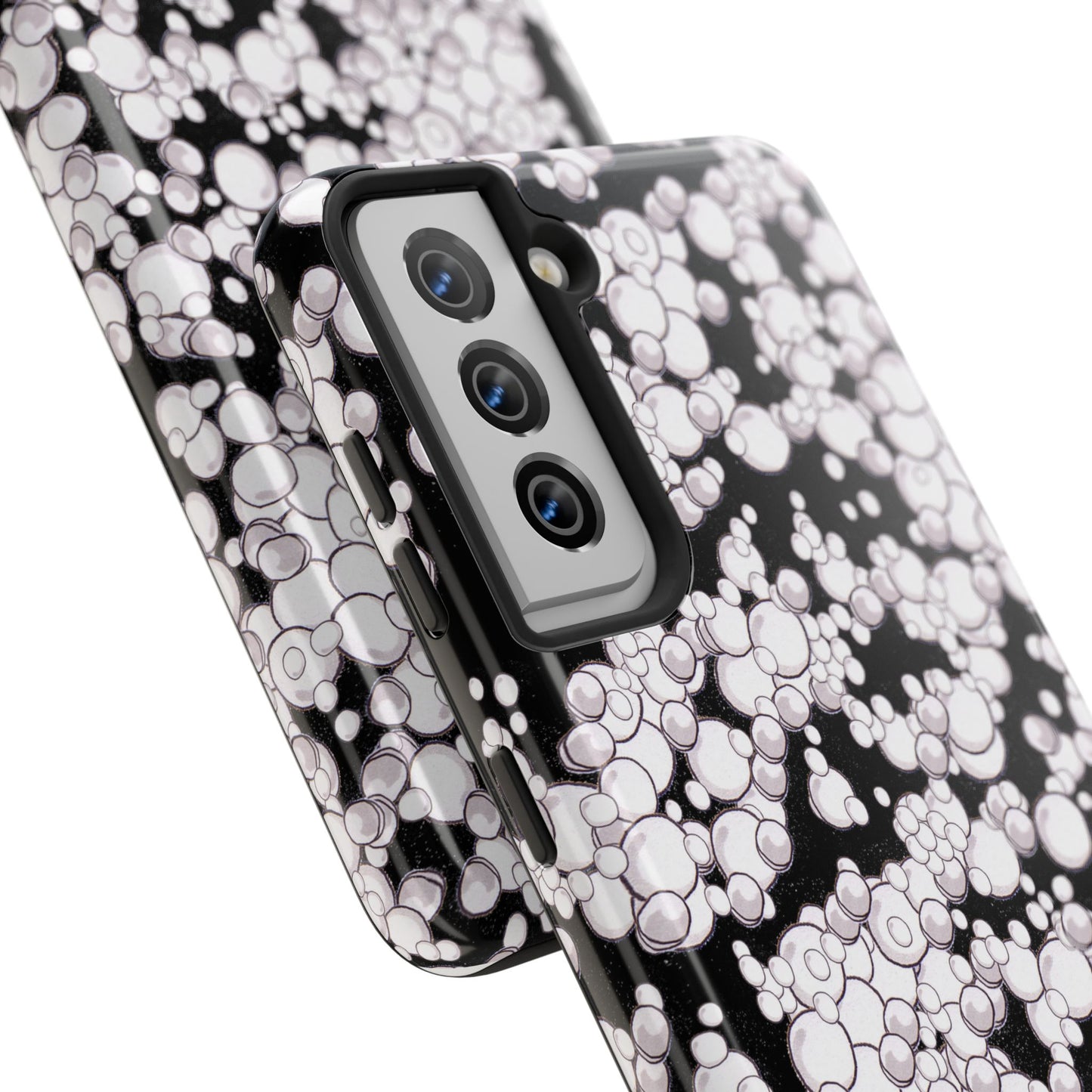 Bubble Dots Black Phone Case