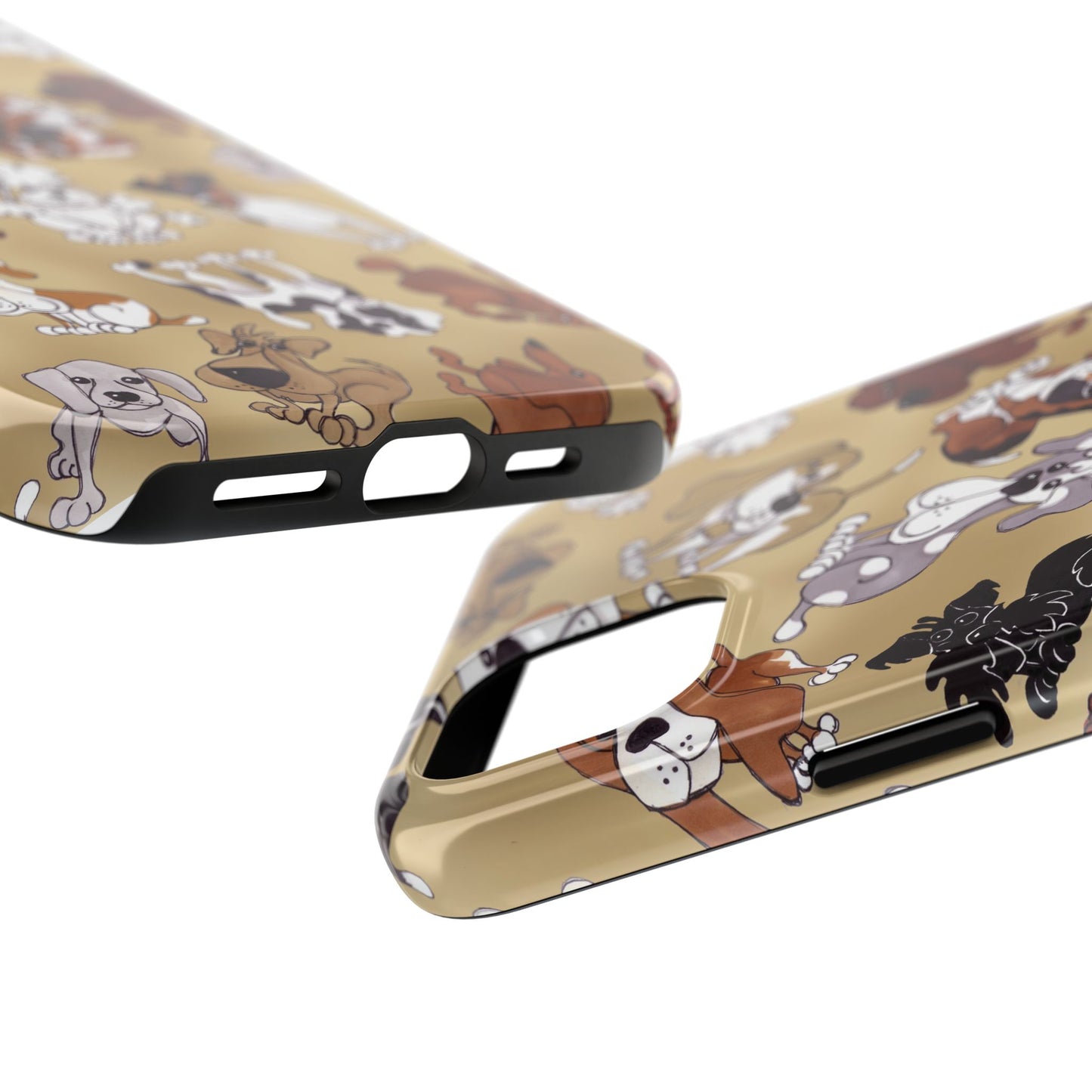 Tossed Doggies Tan Phone Case