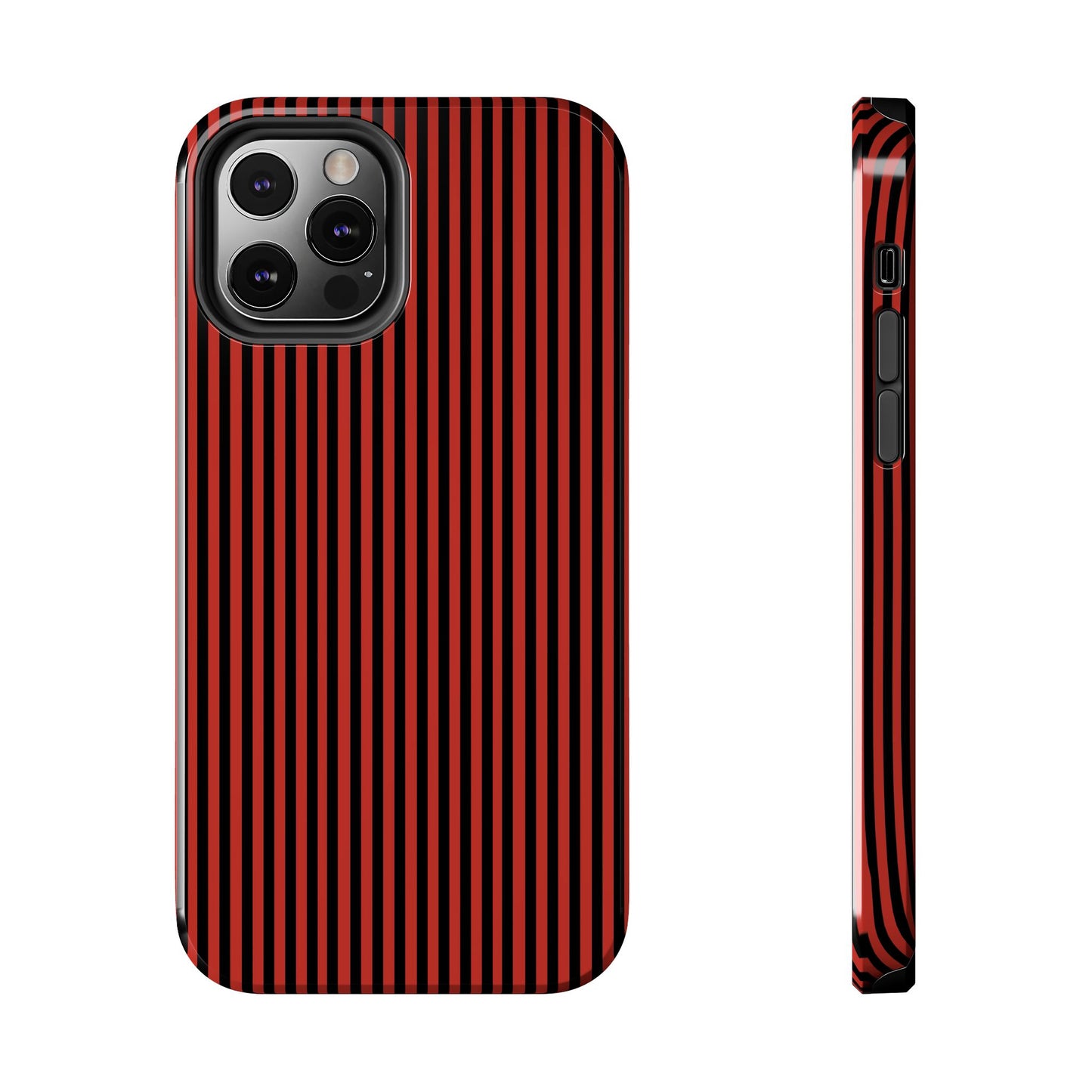 Stripe Red / Black Phone Case