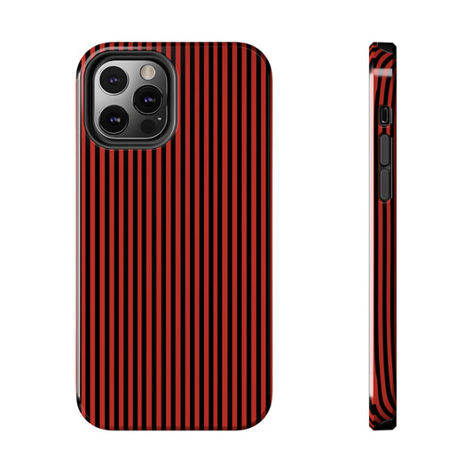 Stripe Red / Black Phone Case