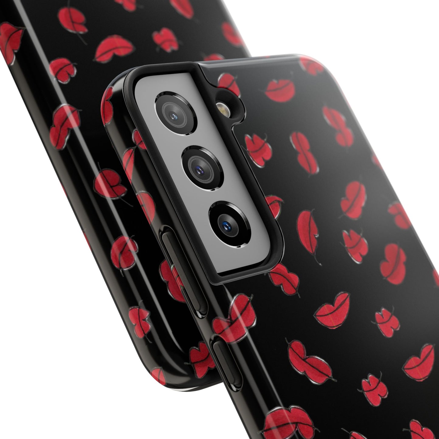 Lotsa Lips Black Phone Case