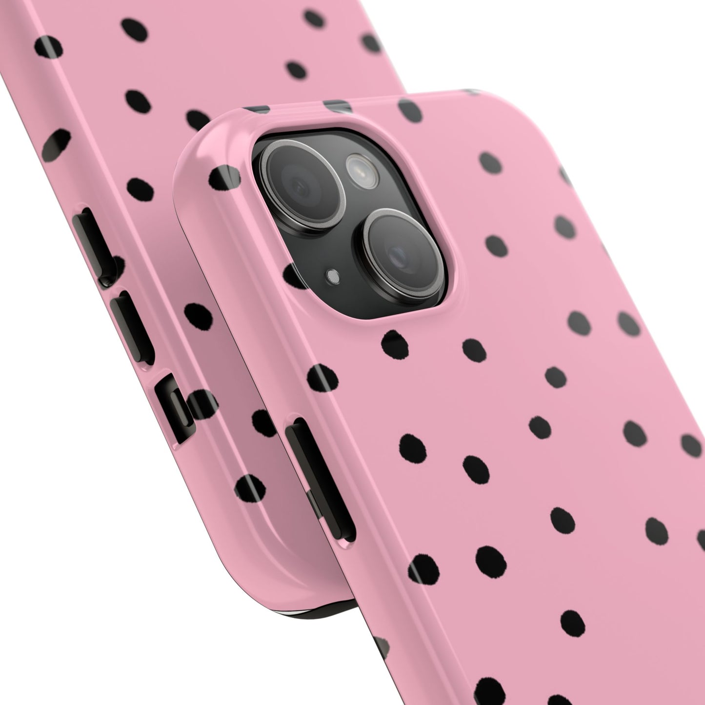 Dinky Dots Pink / Black Phone Case