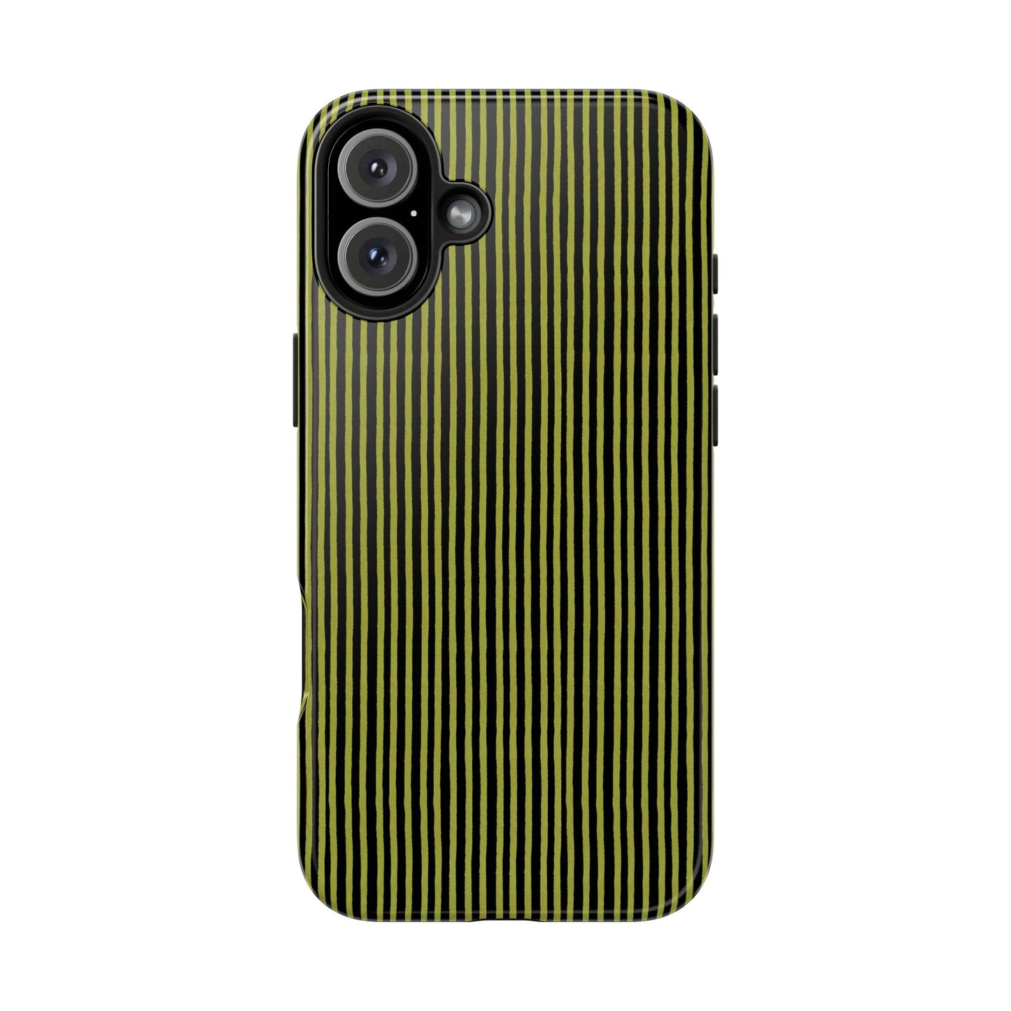 Happy Stripe Green / Black Phone Case