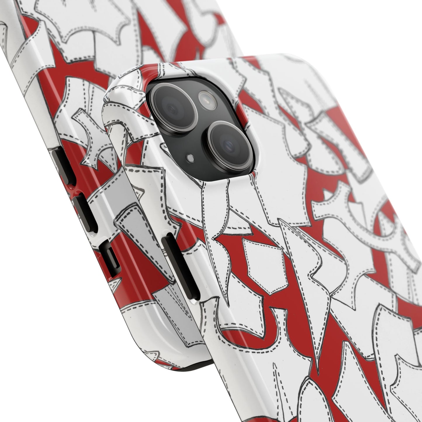 Pattern Pieces Red Phone Case