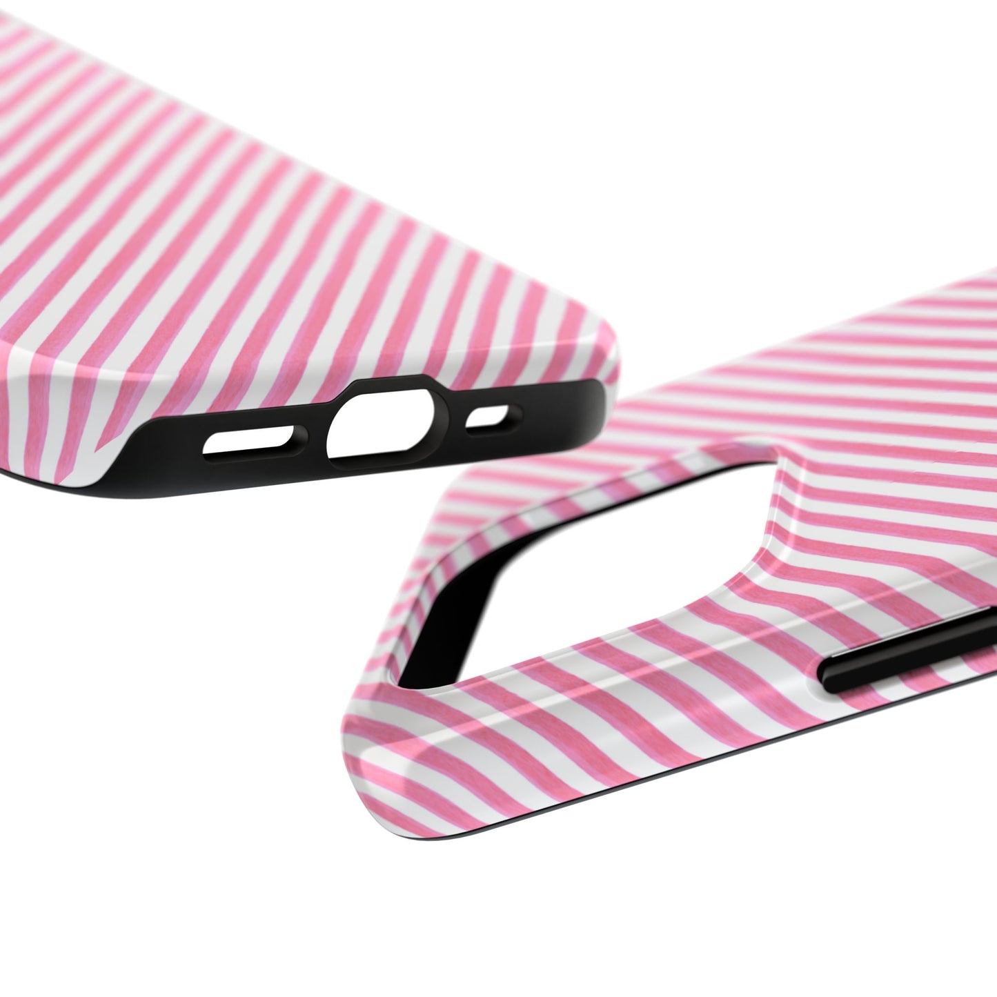 Bias Stripe Pink / White Phone Case