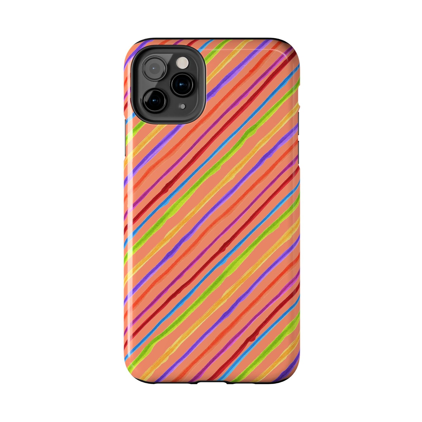 Calico Stripe Orange Phone Case
