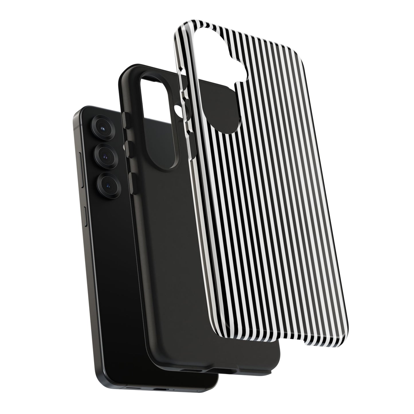 Stripe White / Black Phone Case