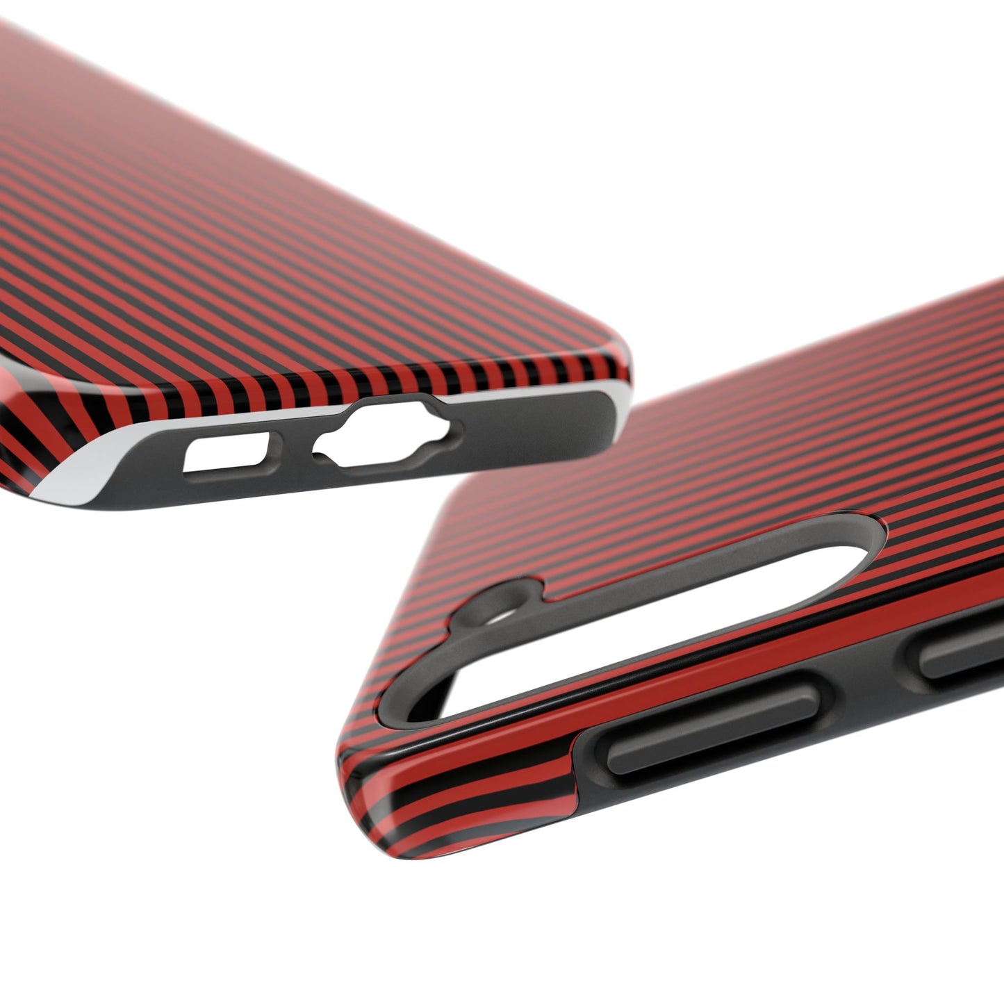 Stripe Red / Black Phone Case