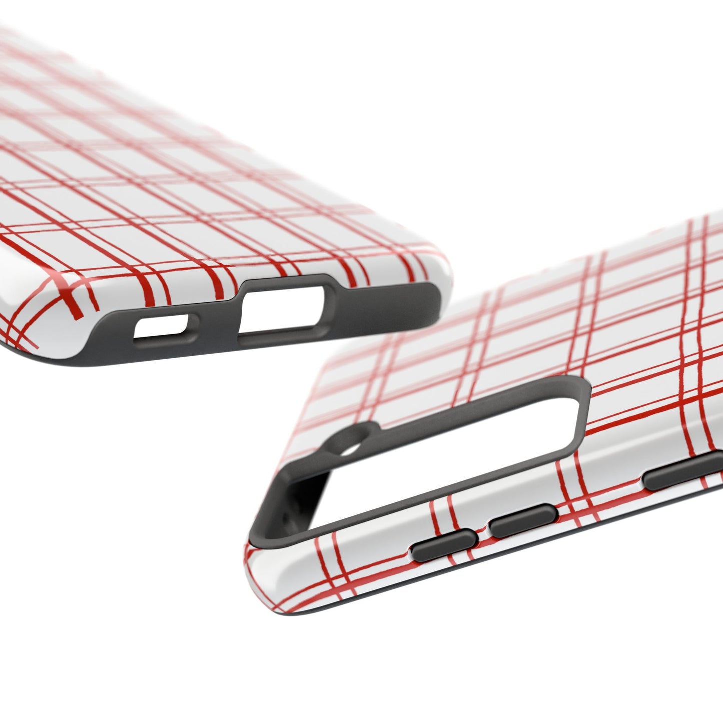 Little Plaid White / Red Phone Case