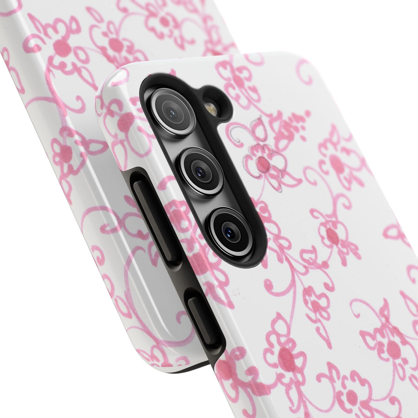 Juliette Ladies White / Pink Flowers Phone Case