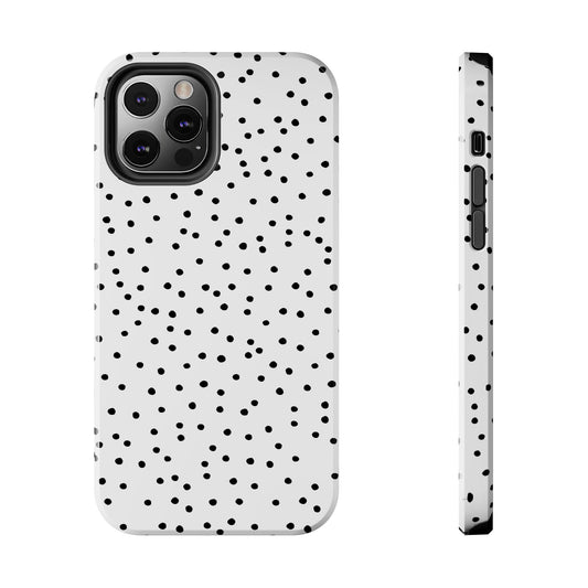 Dinky Dots White / Black Phone Case