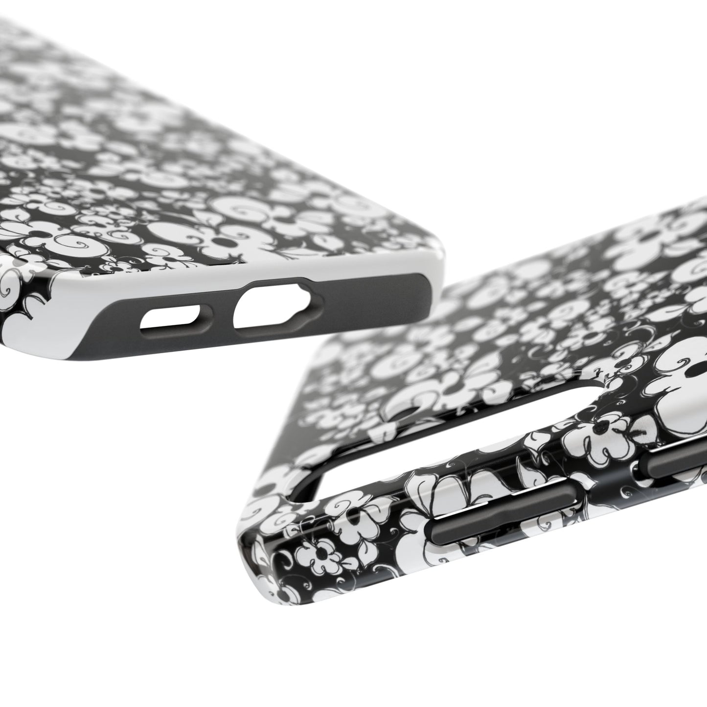 Dog Daisies Black Phone Case