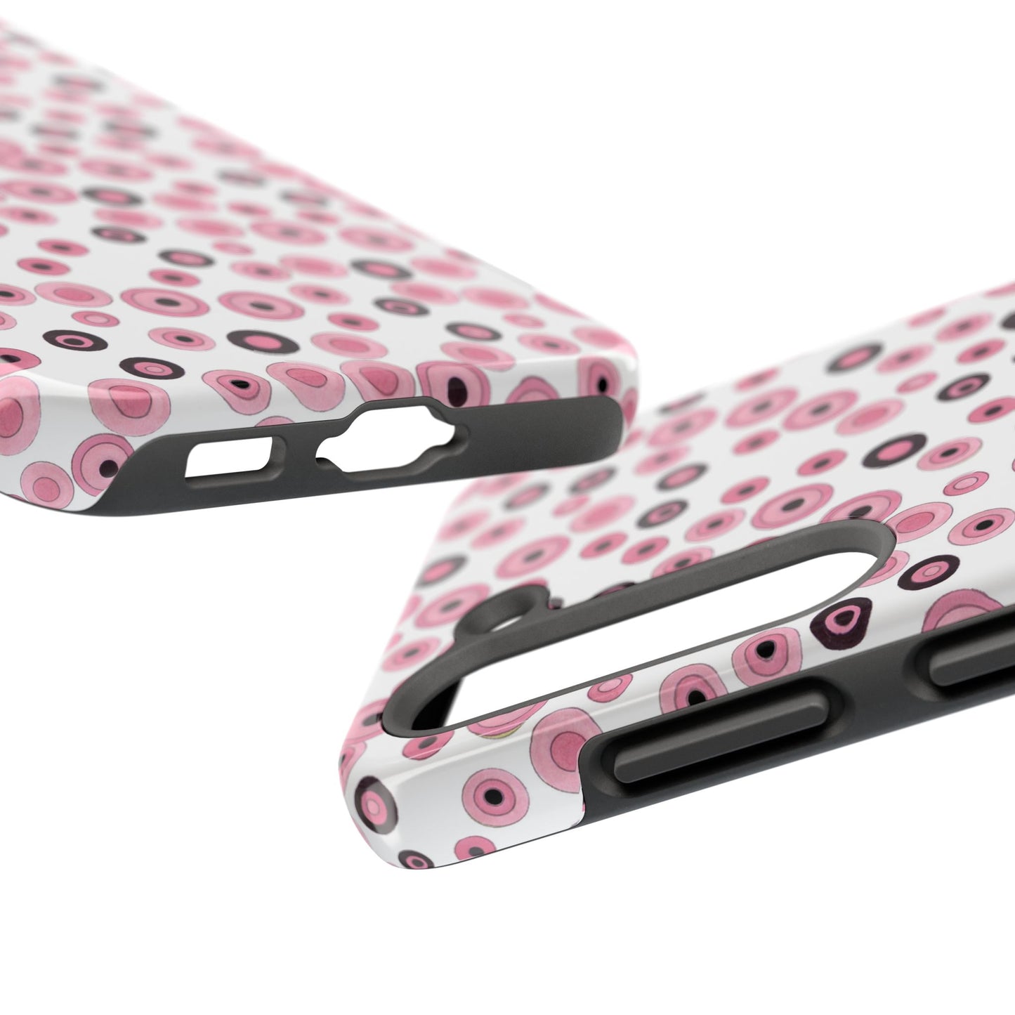 Dots White / Pink Phone Case