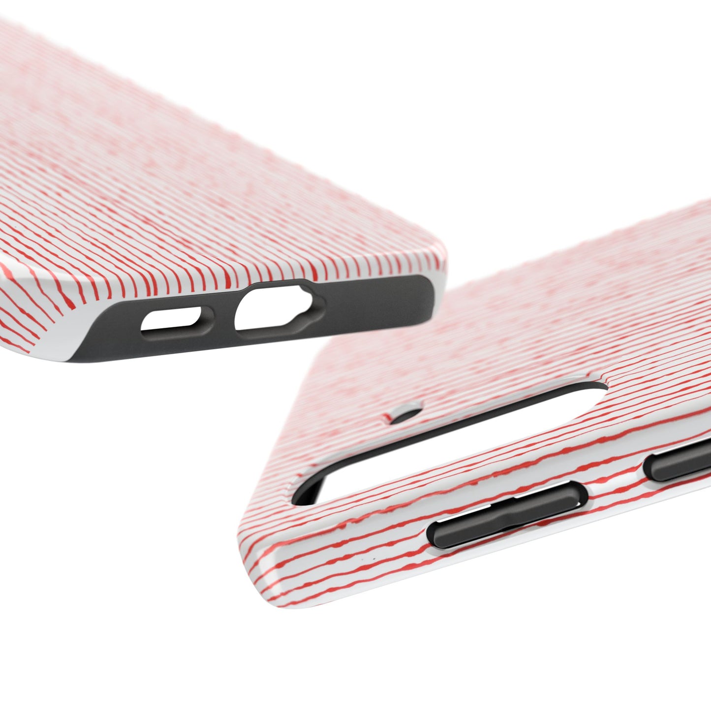 Faux Seersucker White / Red Phone Case