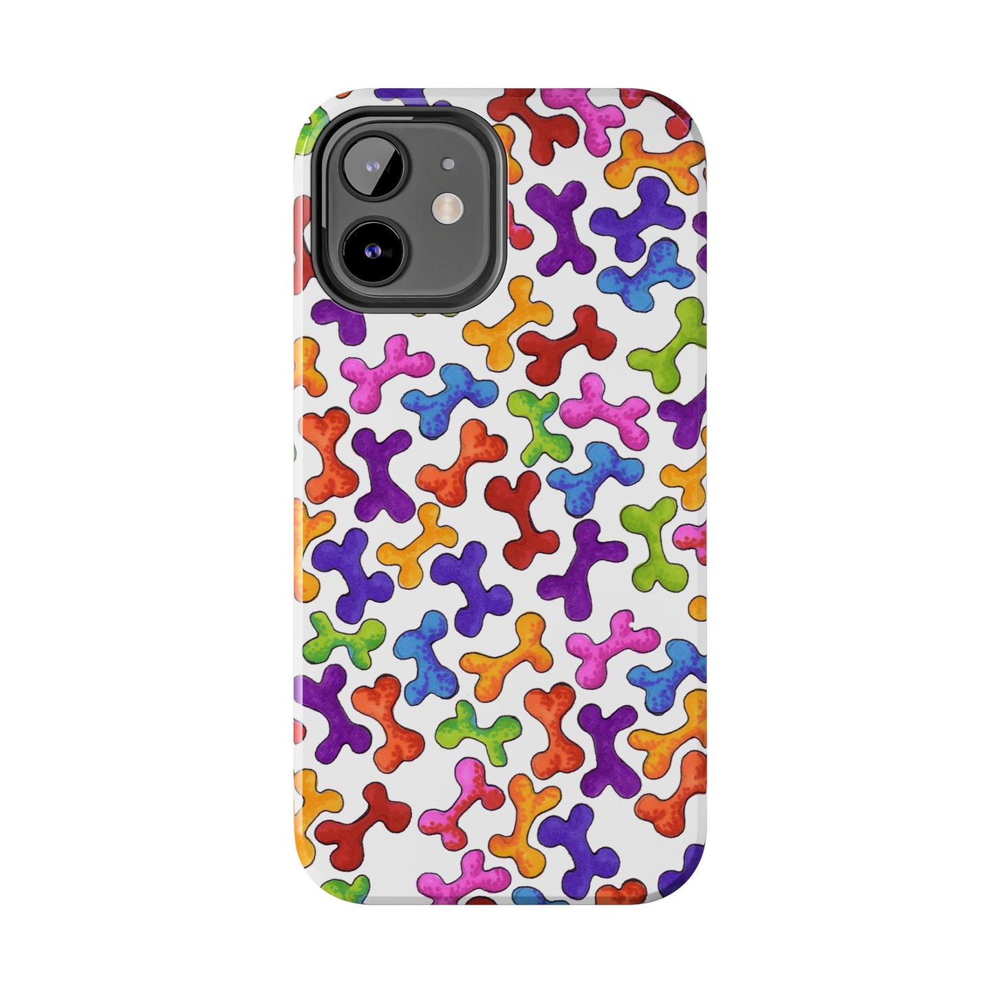 Fancy Bones White / Multi Phone Case