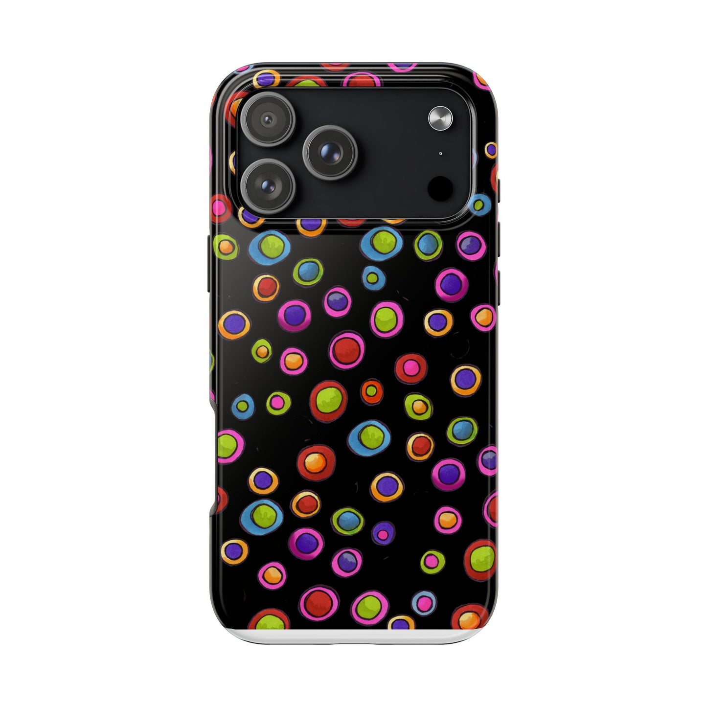 Dopey Dots Black Phone Case