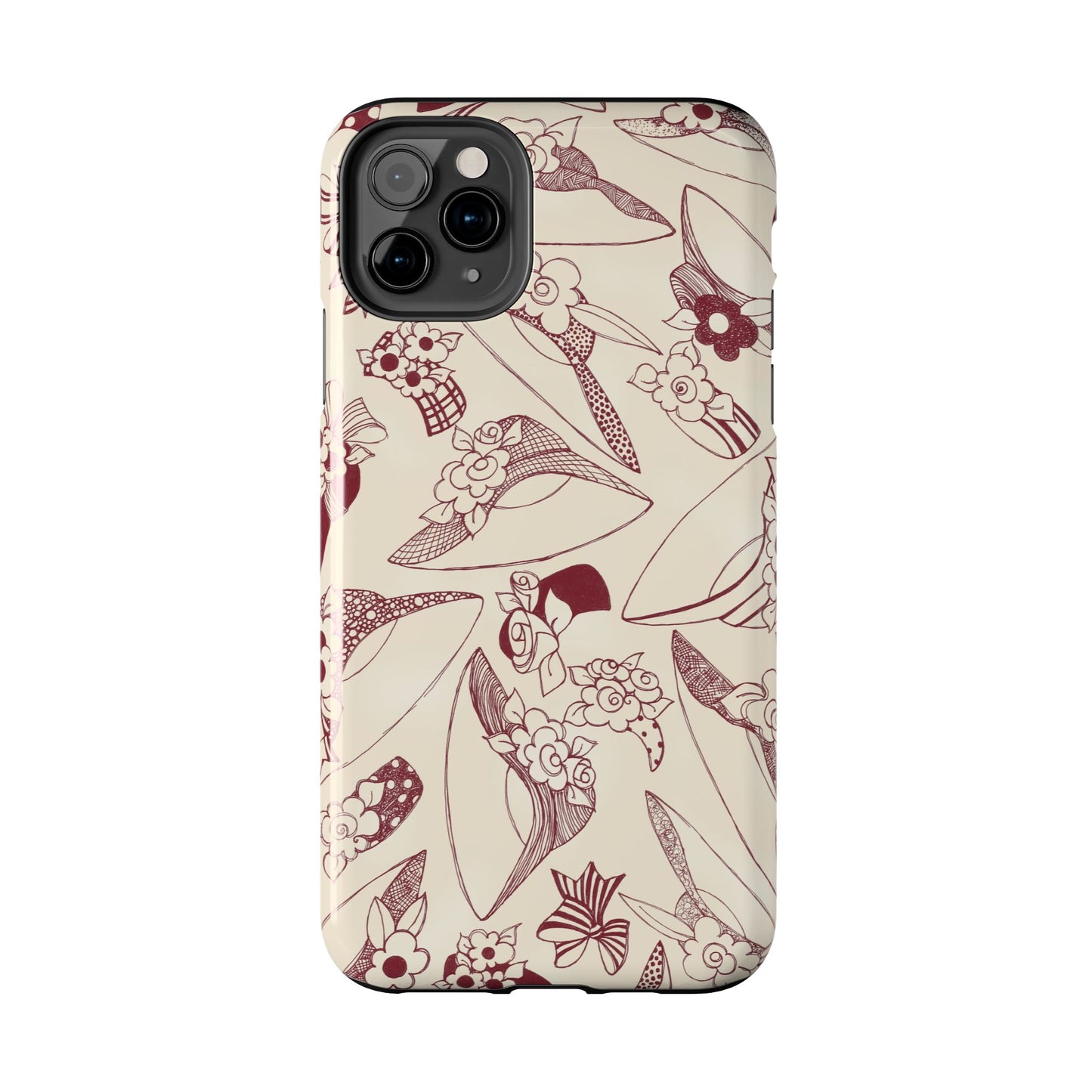 Millinery Ivory / Red Phone Case