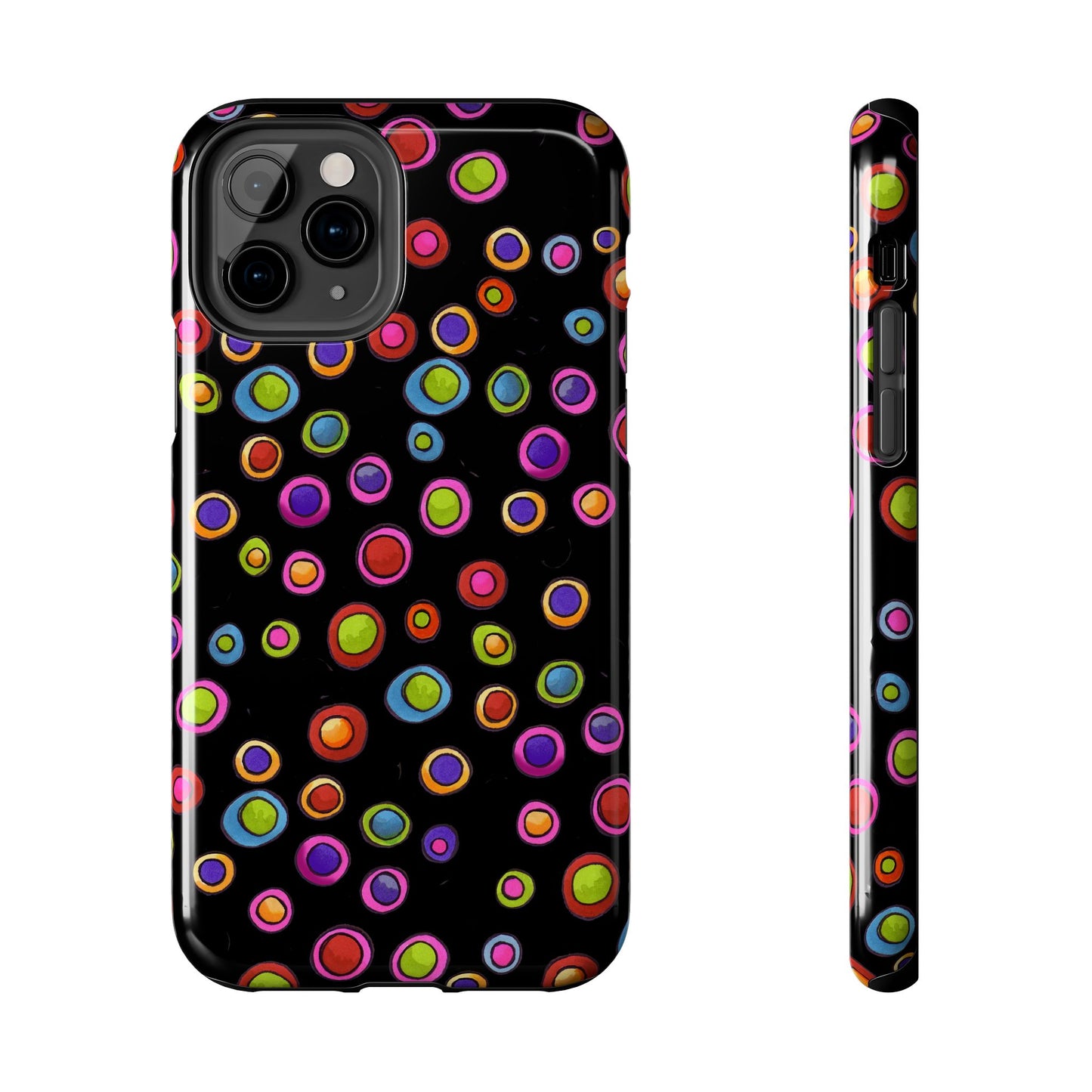 Dopey Dots Black Phone Case