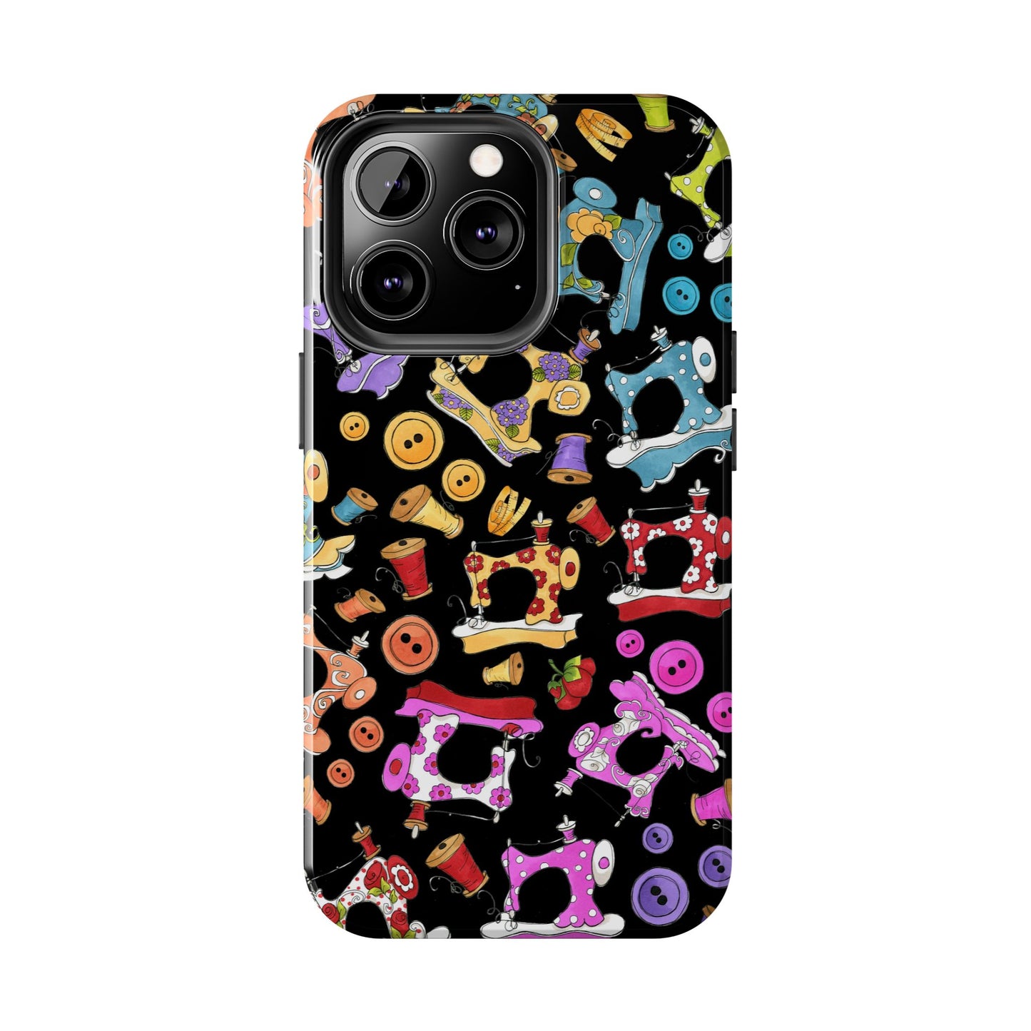 Sew Assorted Black Phone Case