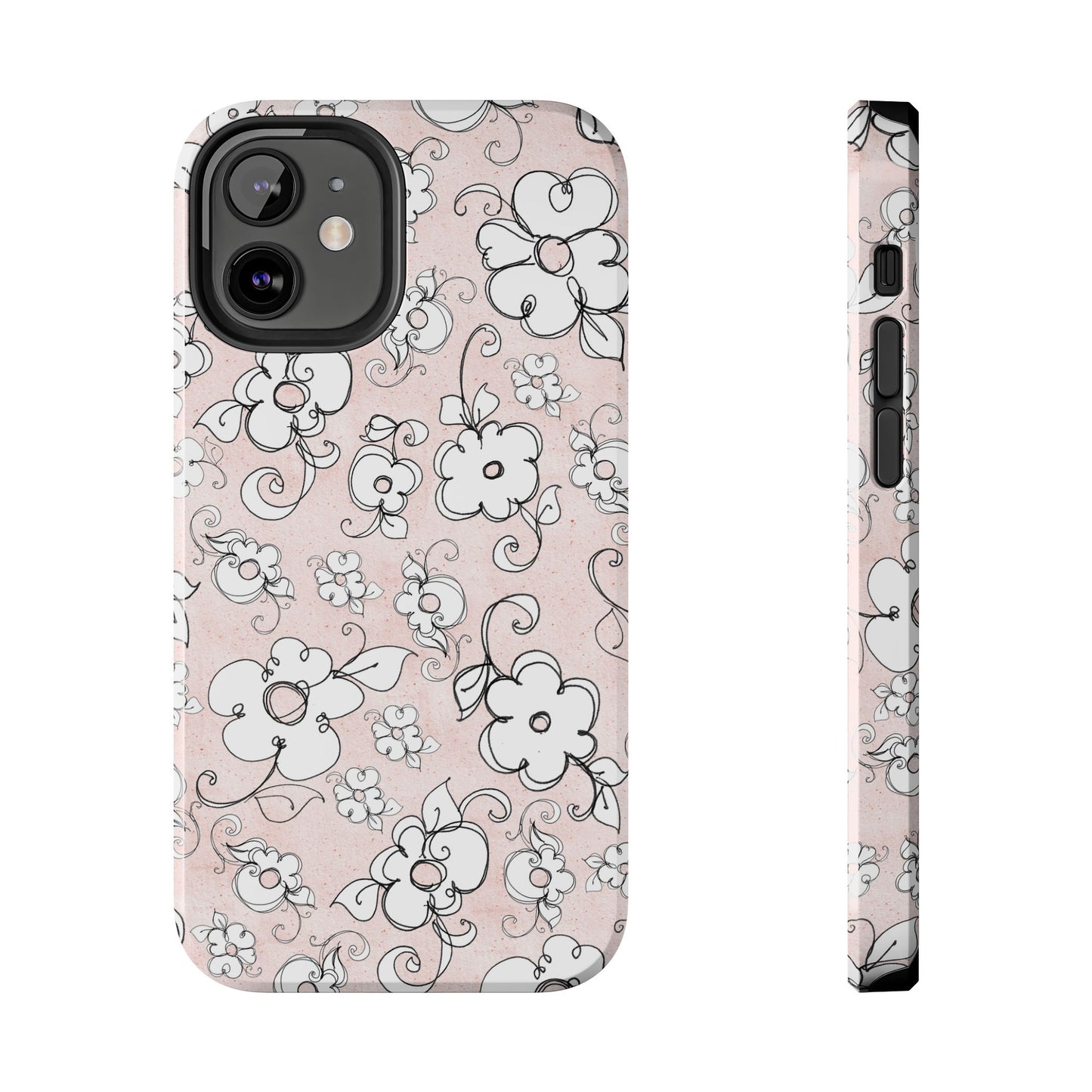 Lady Flowers Paris Pink Phone Case