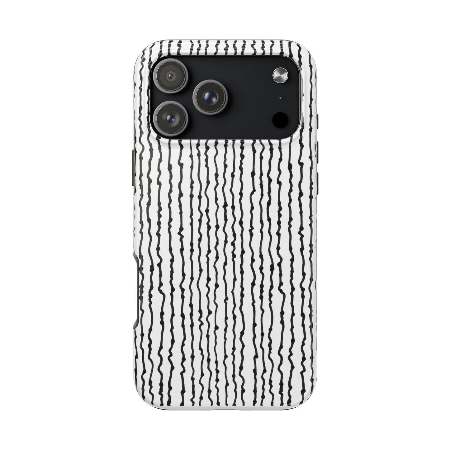 Faux Seersucker White / Black Phone Case