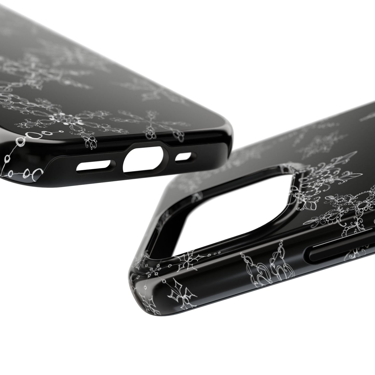 Random Flakes Black Phone Case