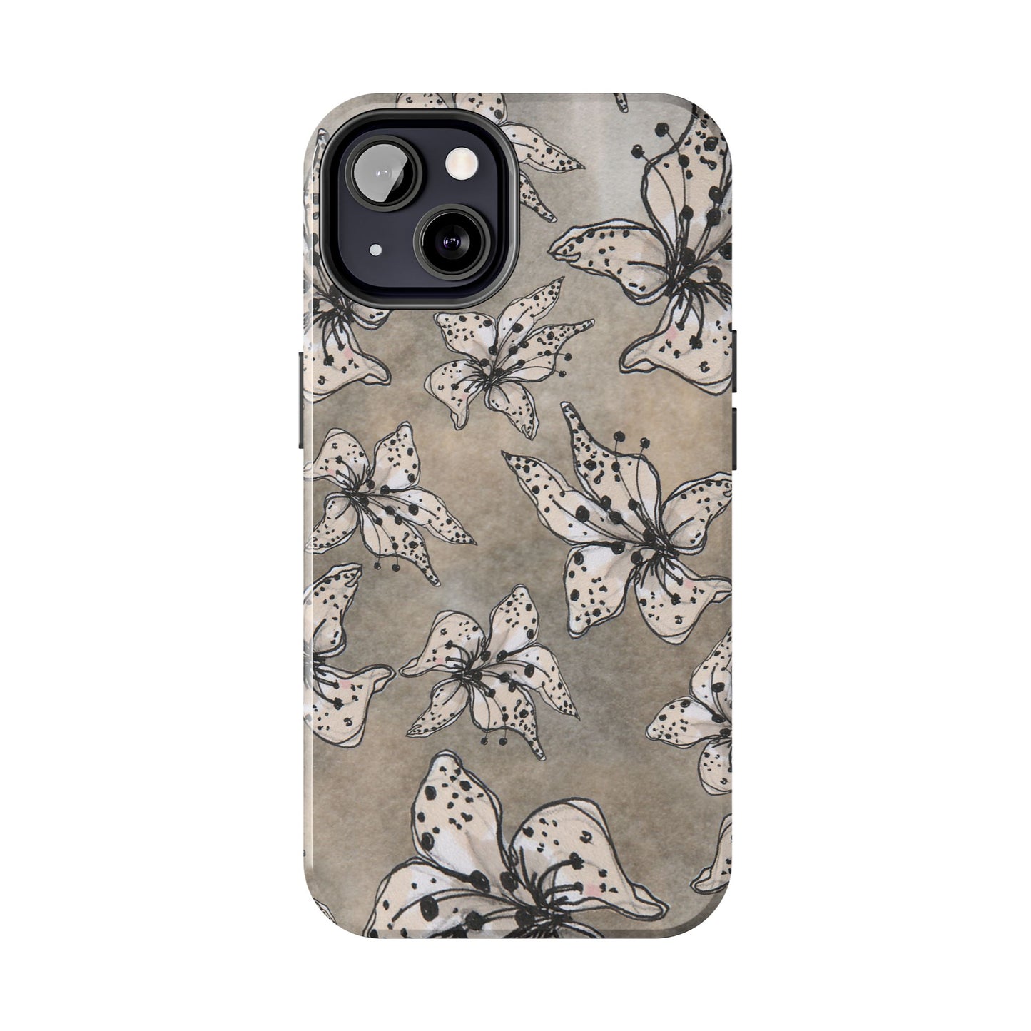 Spotted Lilies Gray Phone Case