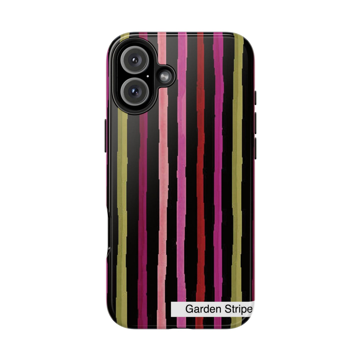 Garden Stripe Black Phone Case