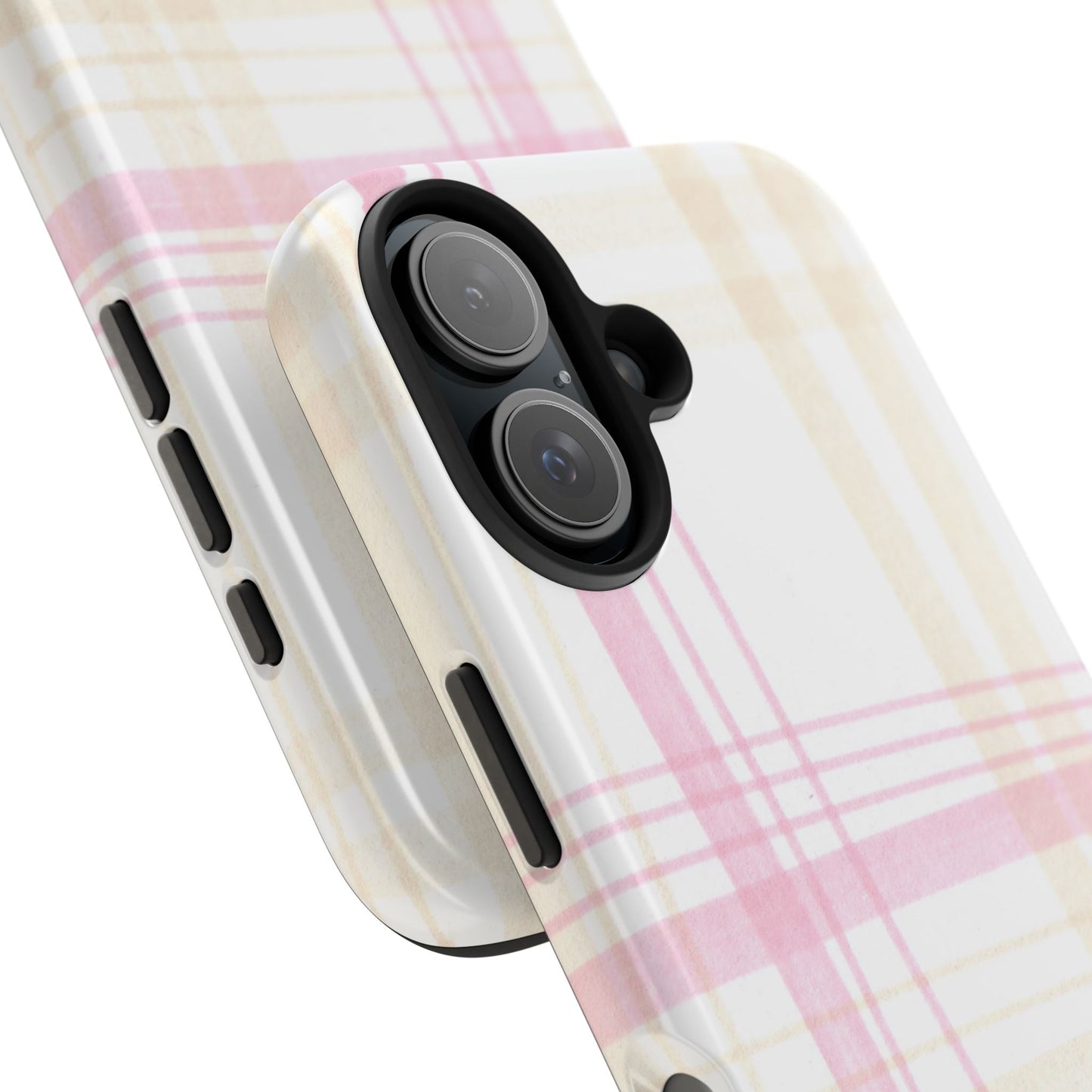 Flower Model Plaid Phone Case