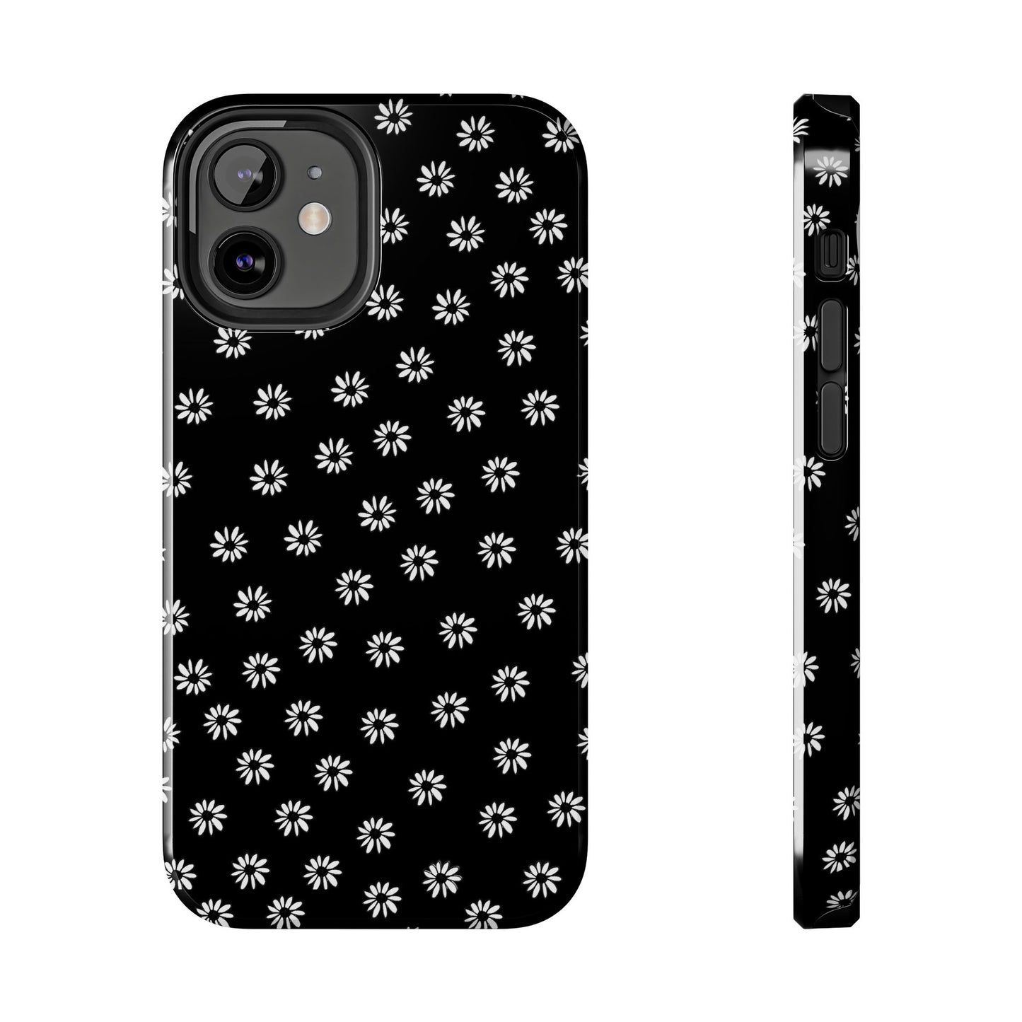 Daisy Dot Black / White Phone Case