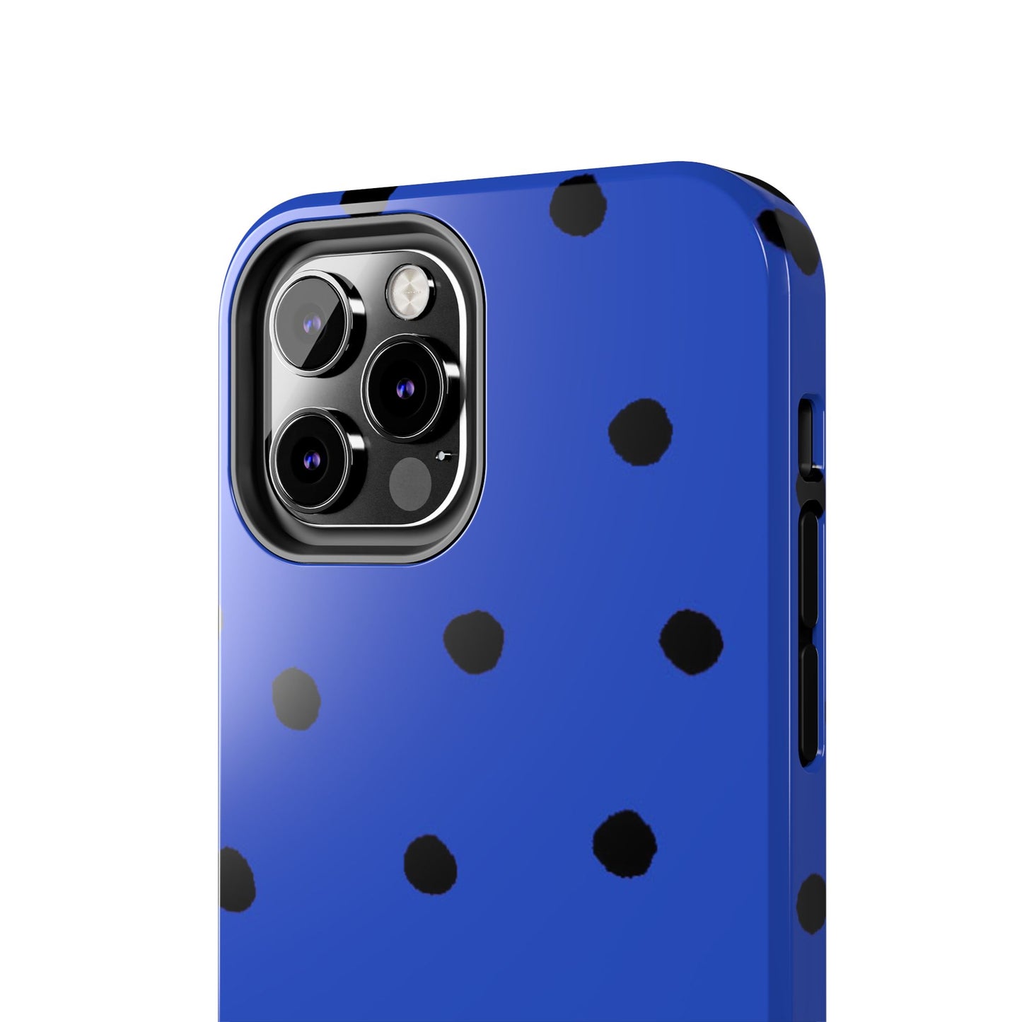 Dinky Dots Blue / Black Phone Case