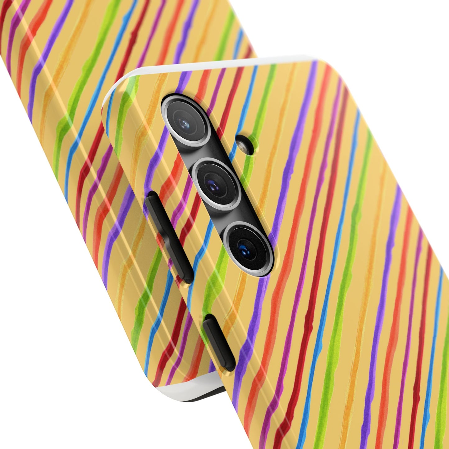 Calico Stripe Yellow Phone Case