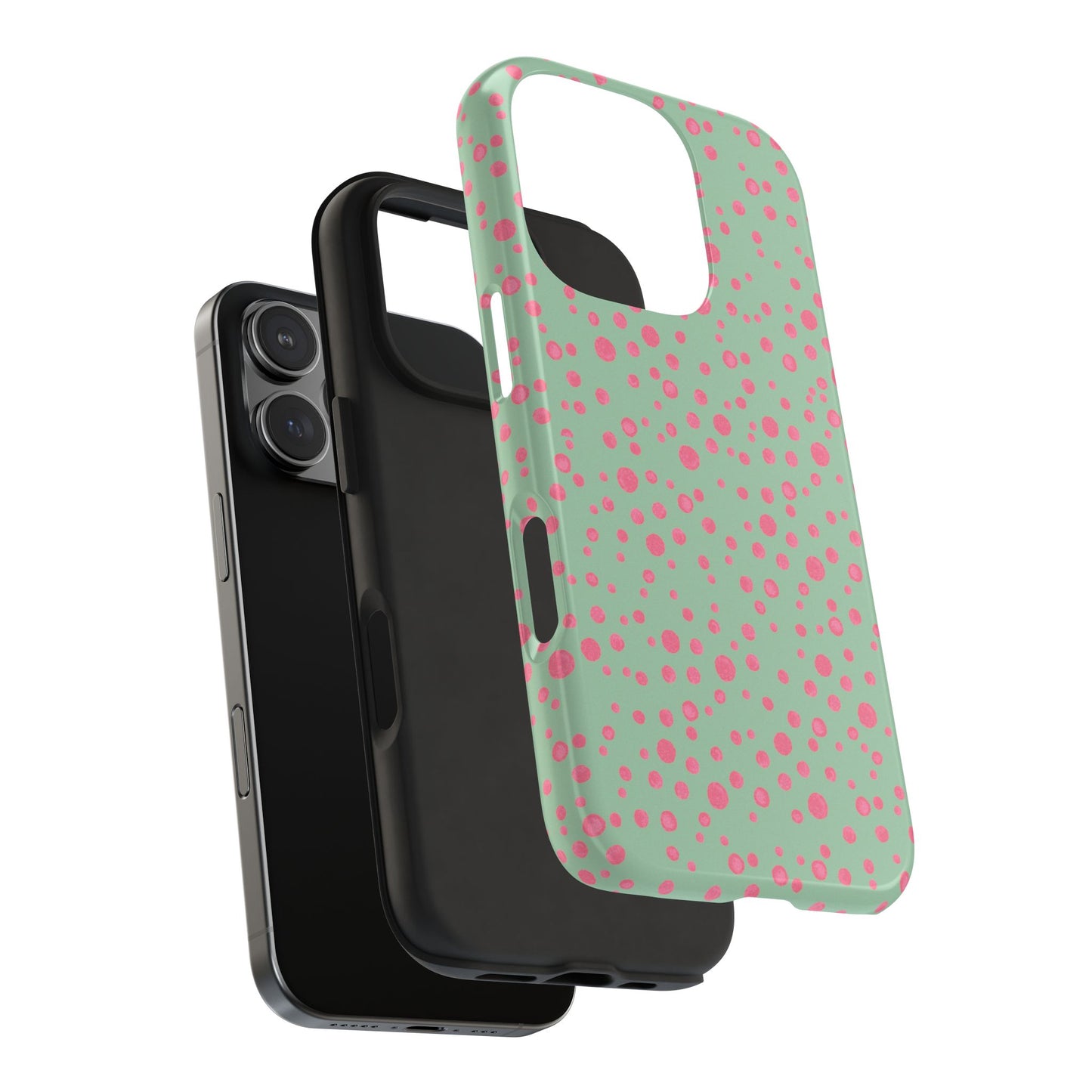 Balloon Dots Sage / Pink Phone Case