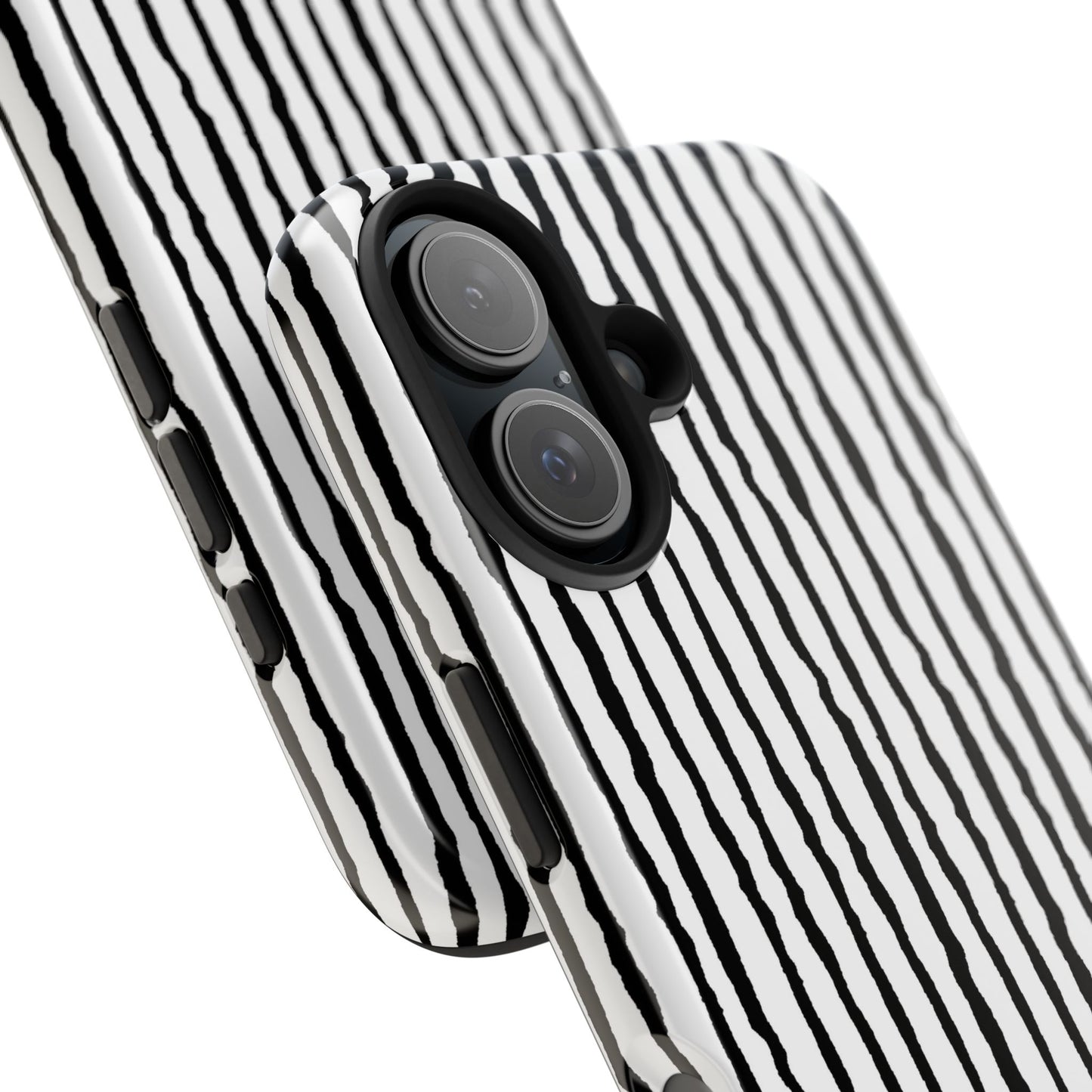 Sorta Stripe White / Black Phone Case