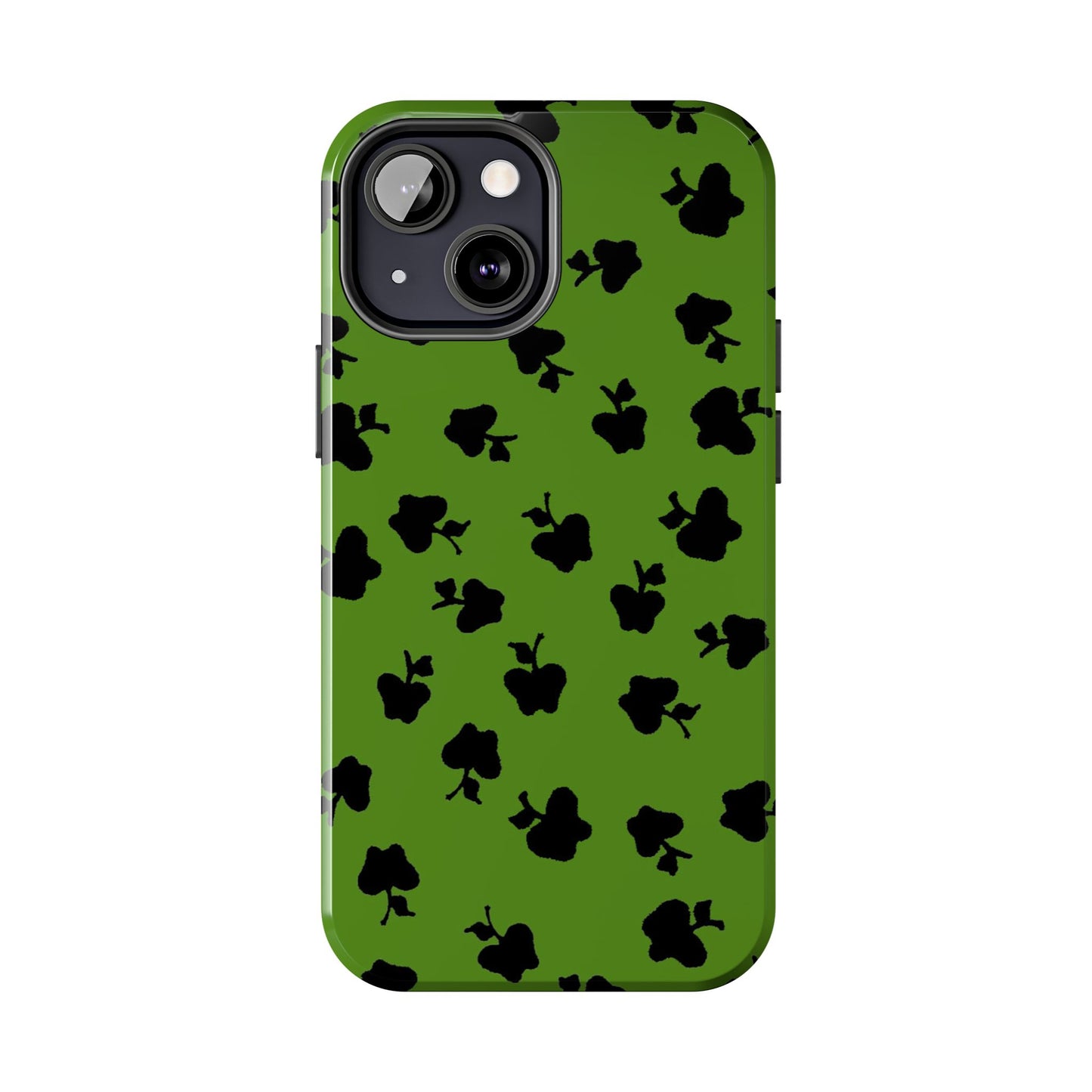 Happy Apples Green / Black Phone Case