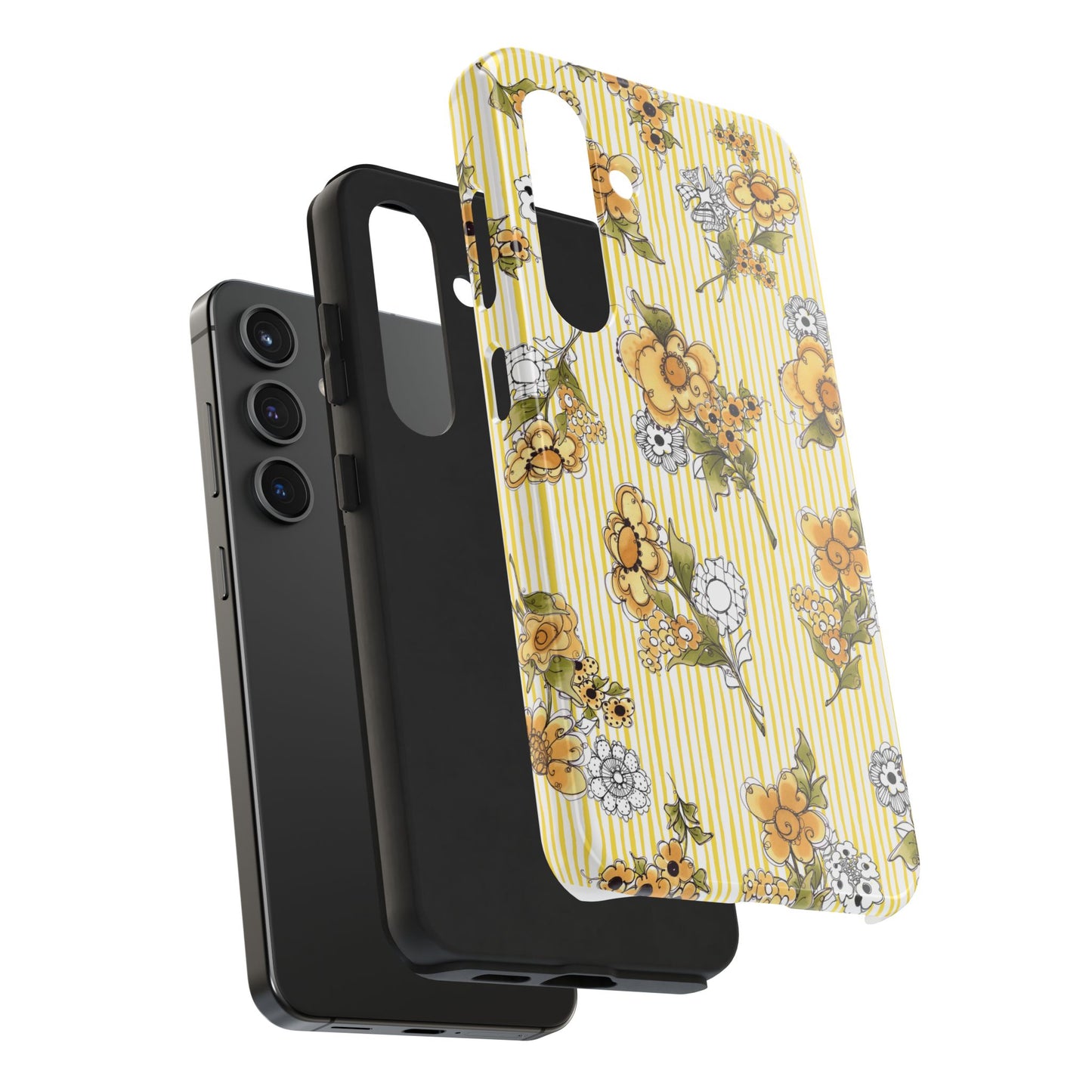 Bee Floral White / Yellow Phone Case