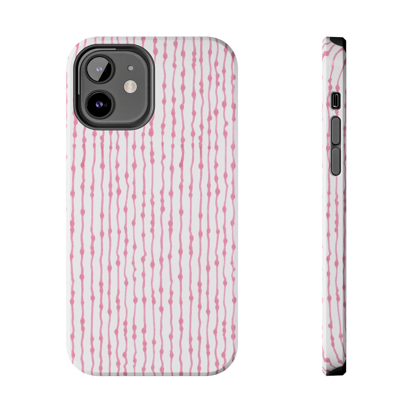 Faux Seersucker White / Pink Phone Case