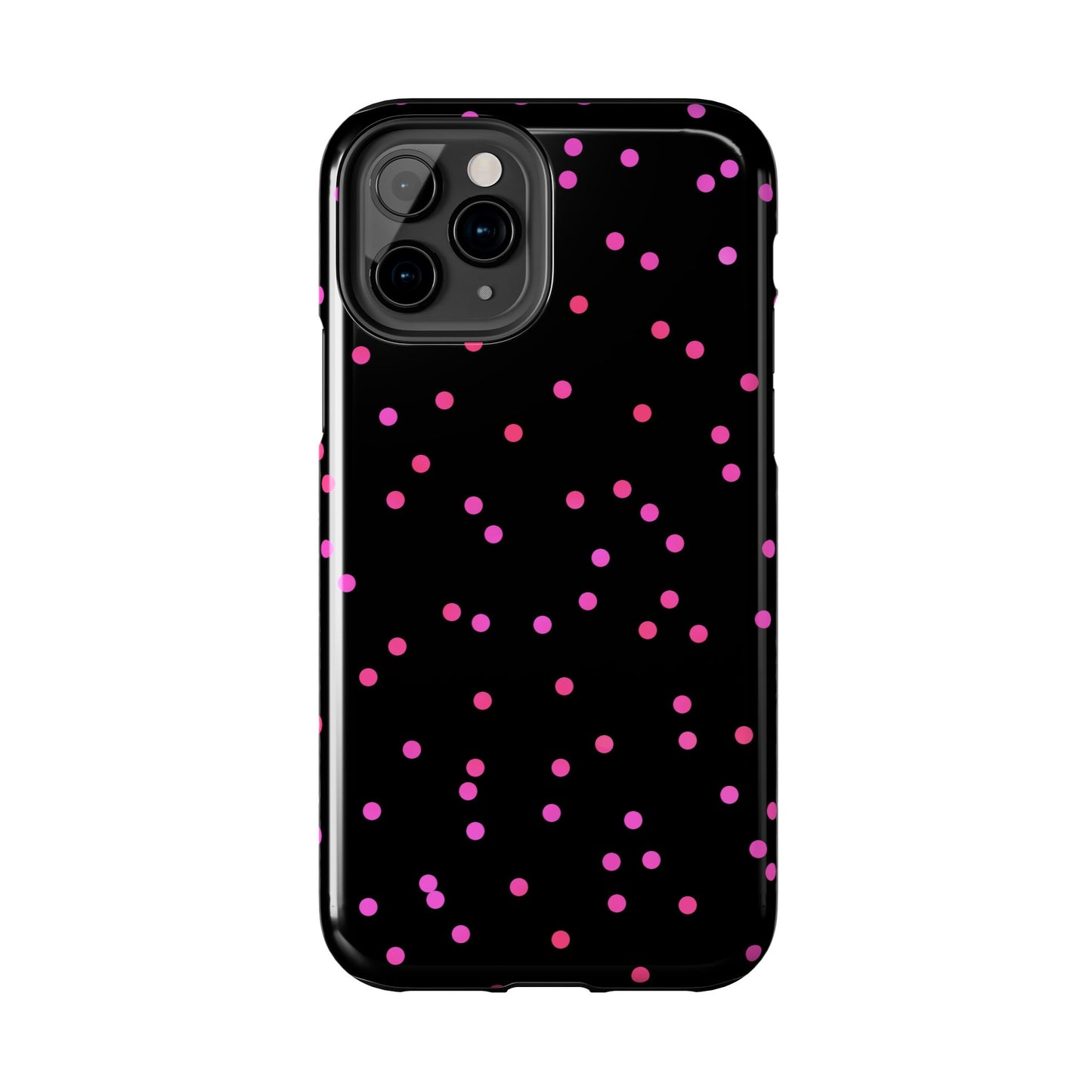 Space Dots Black / Cerise Phone Case