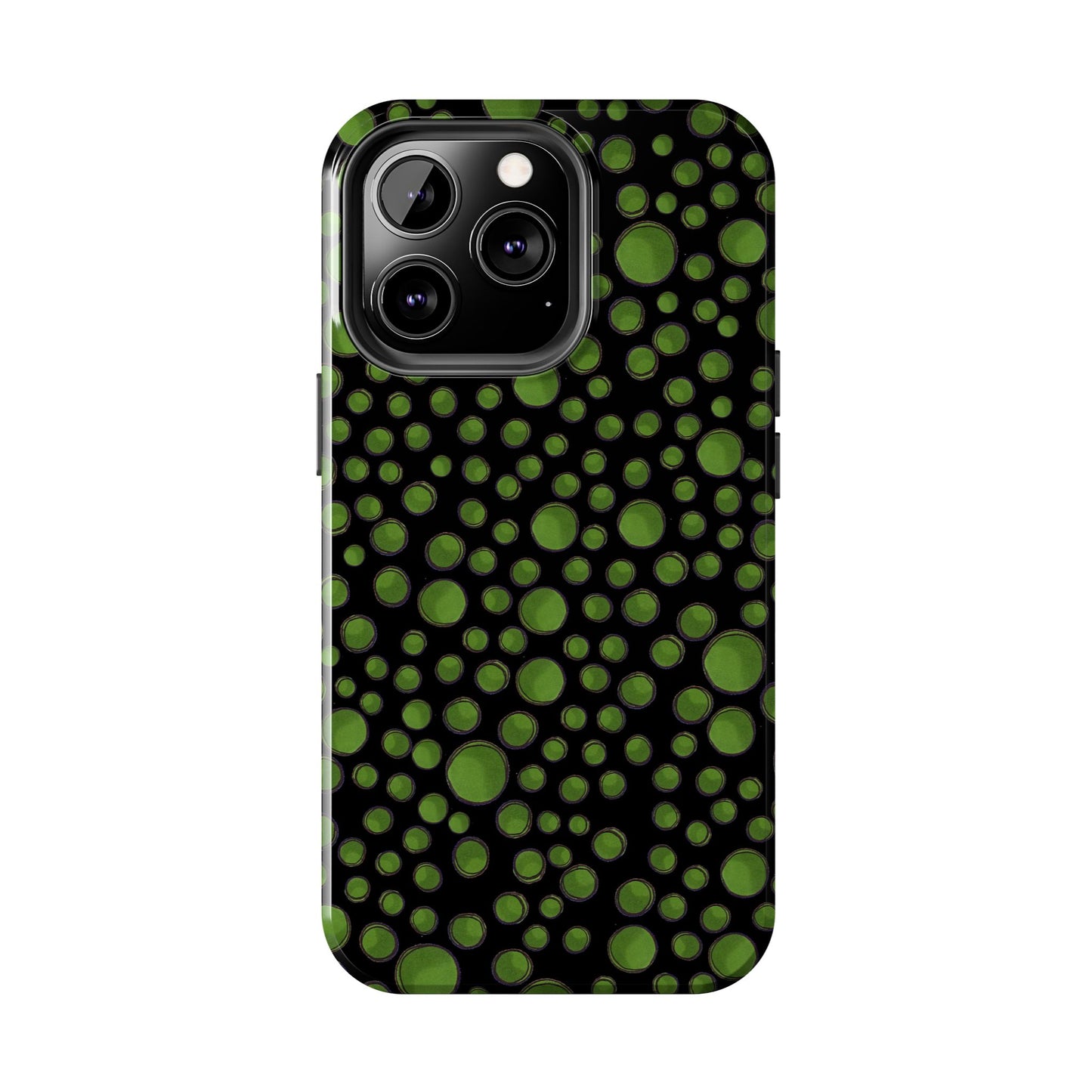 Dot Assortment Black / Green Phone Case