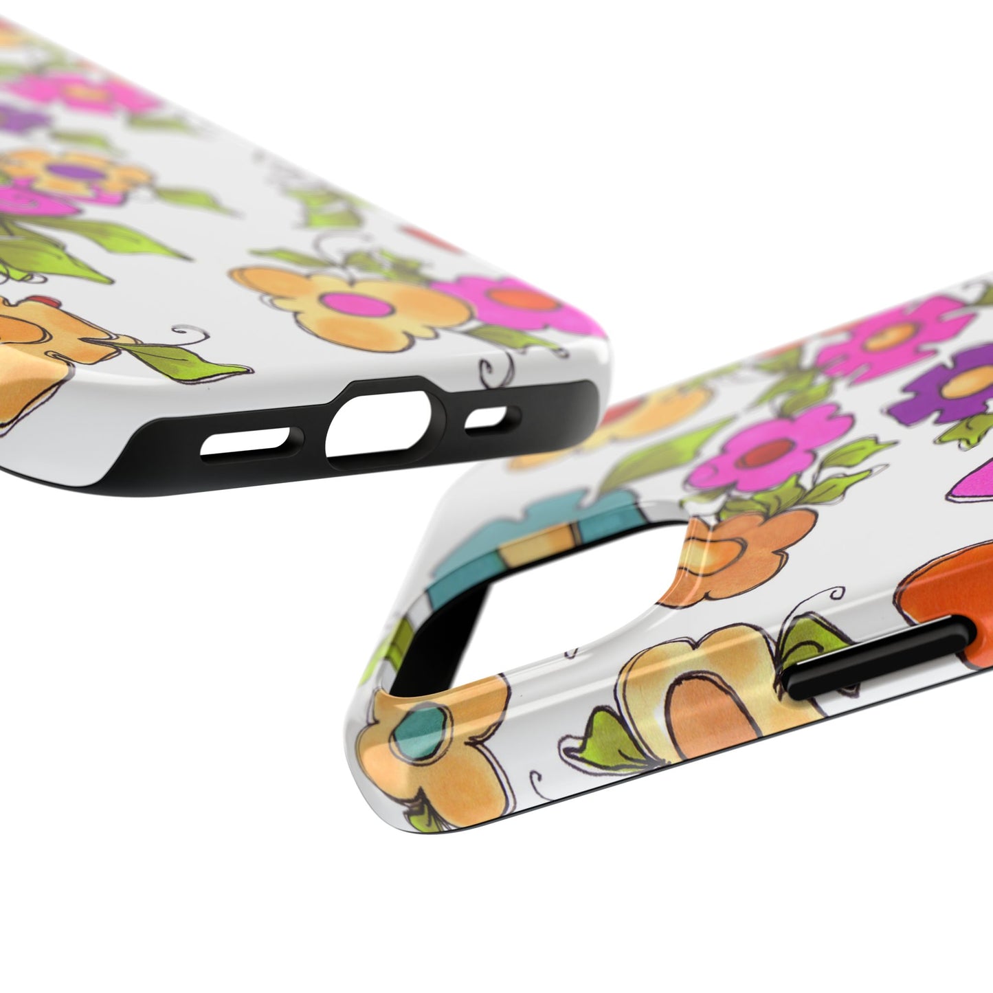 Happy Blooms White Phone Case