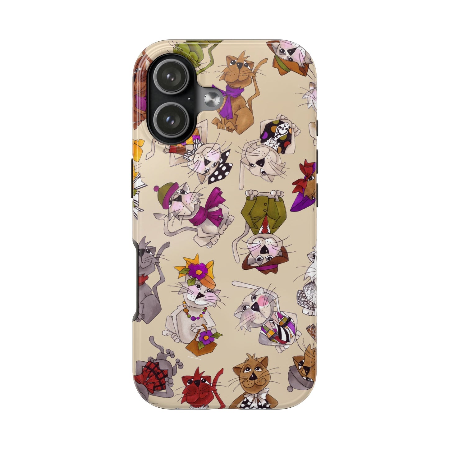 Spice Cats Tossed Muslin Phone Case