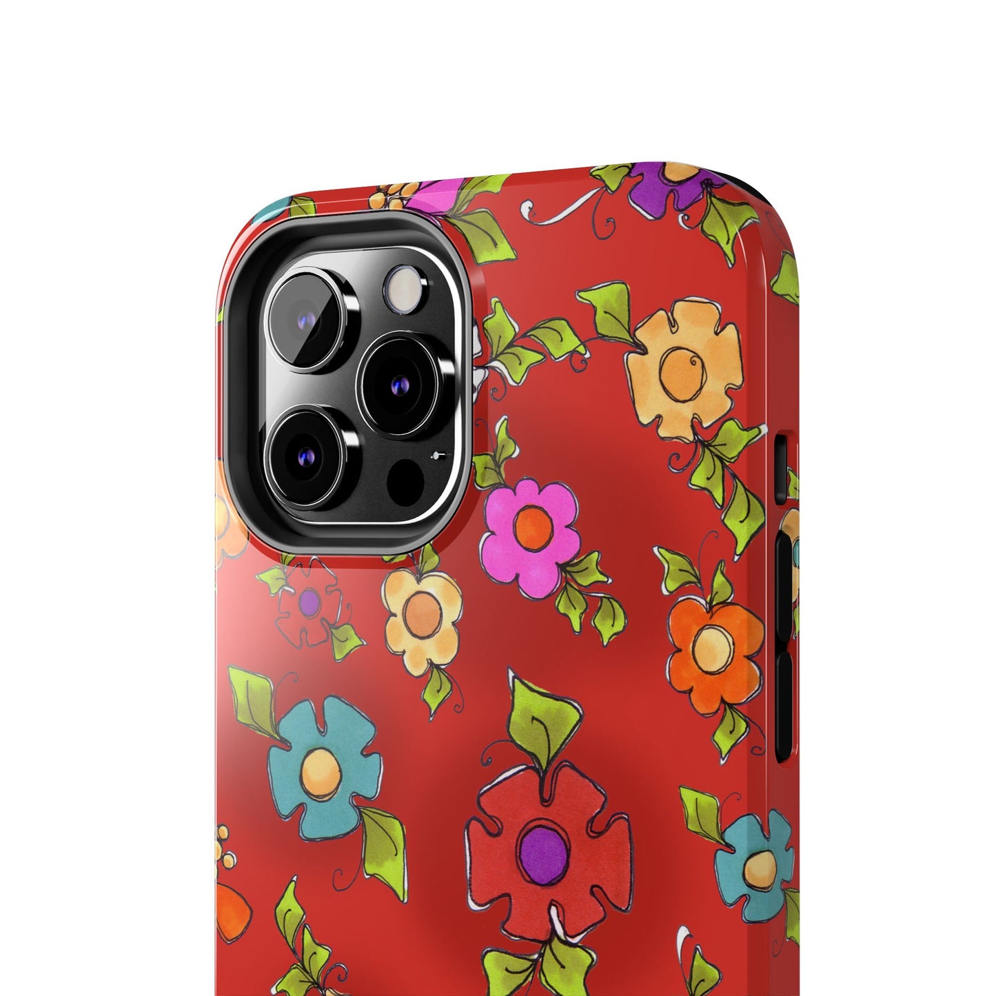Happy Blooms Red Phone Case