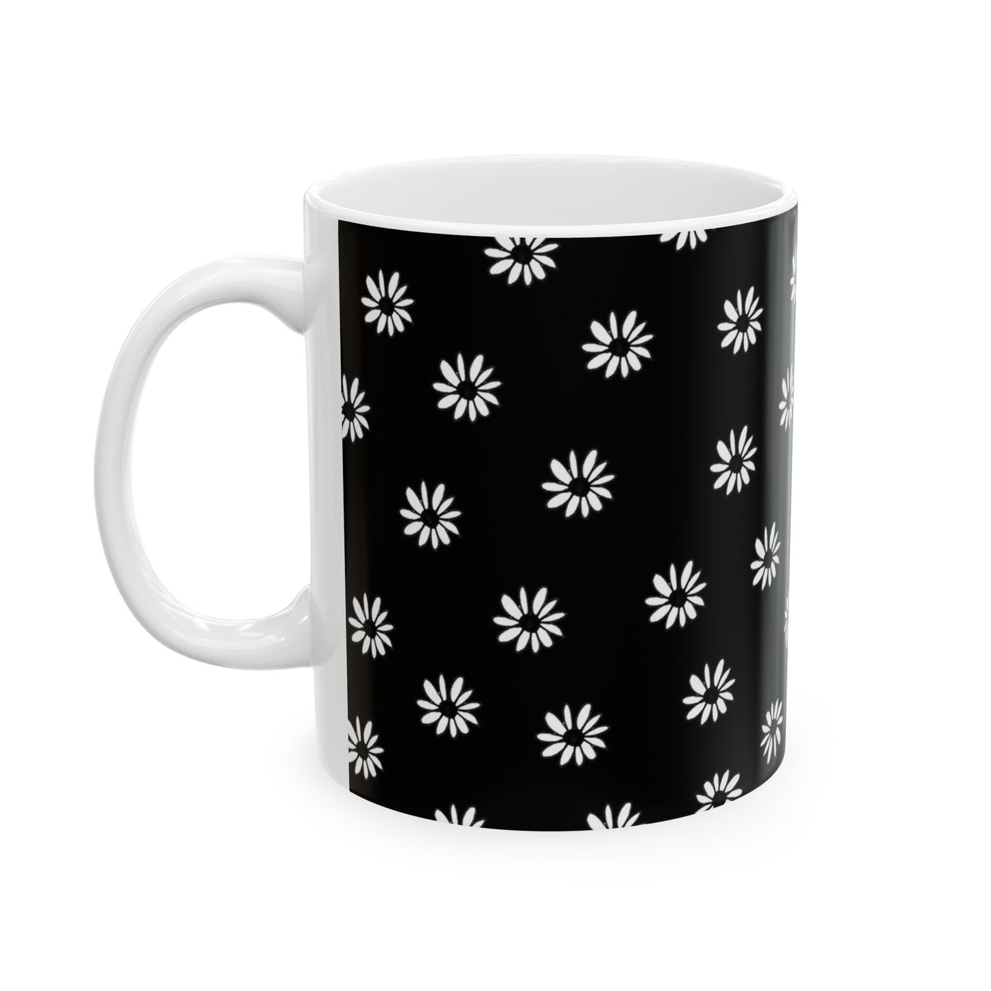 Daisy Dot Black / White Cup